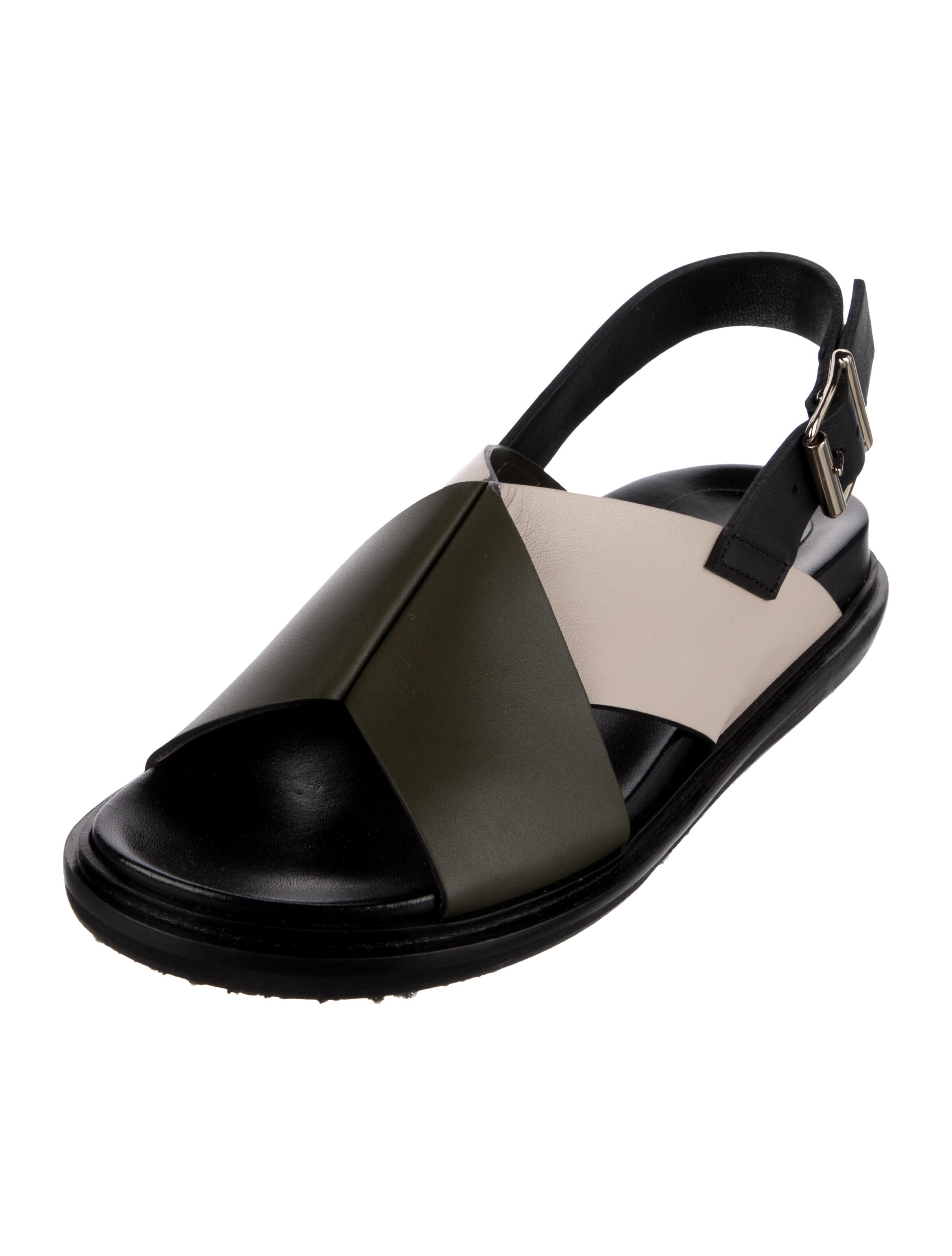 Marni Leather Slingback Sandals