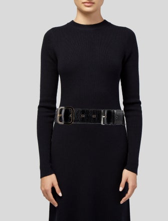 Marni Wide Leather Waist Belt