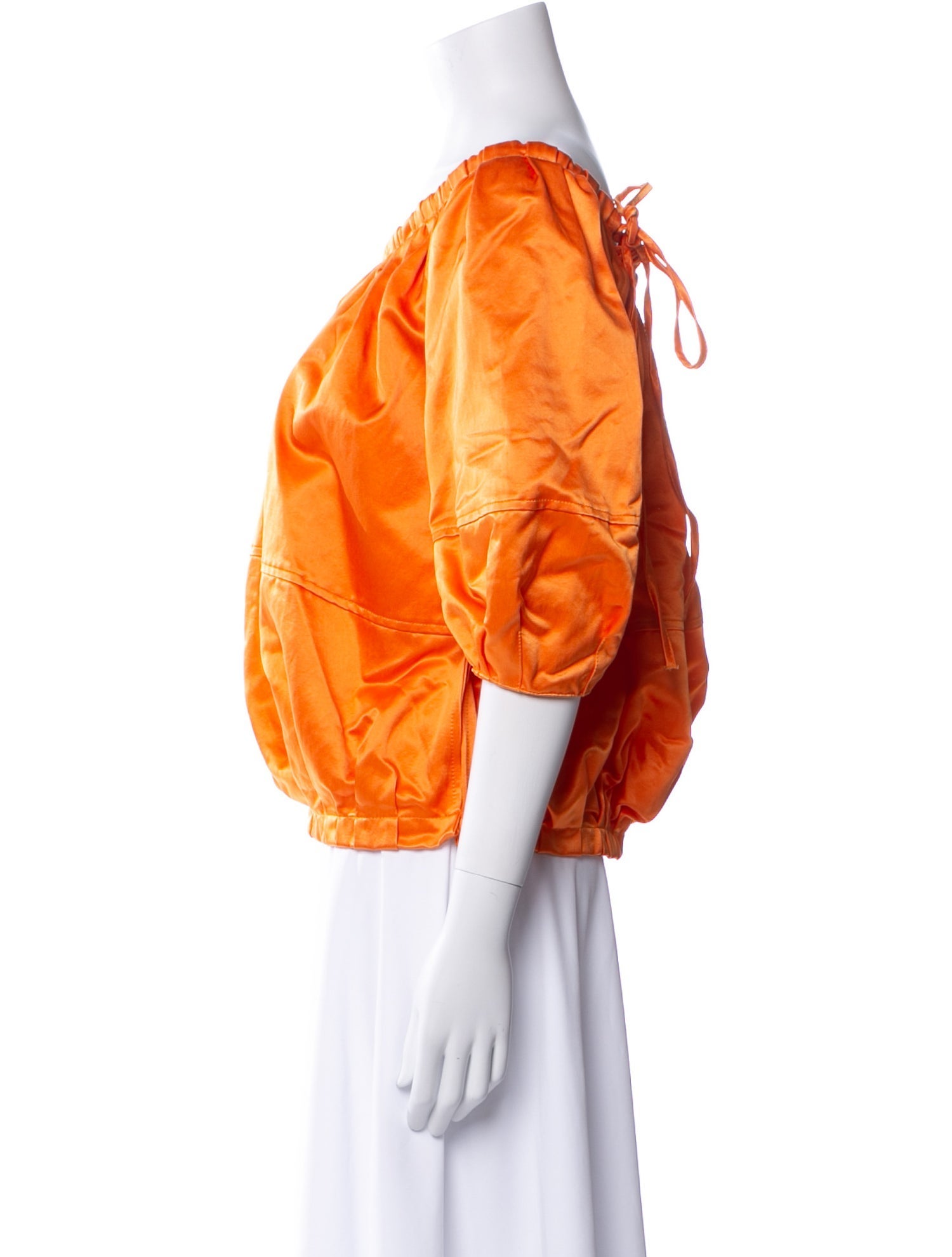 Marni Scoop Neck Three-Quarter Sleeve Blouse