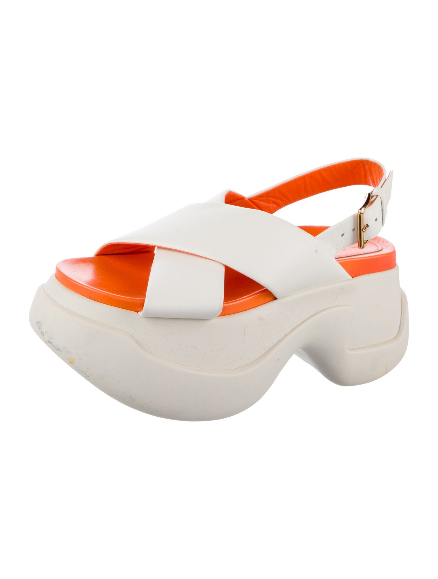 Marni Leather Slingback Sandals