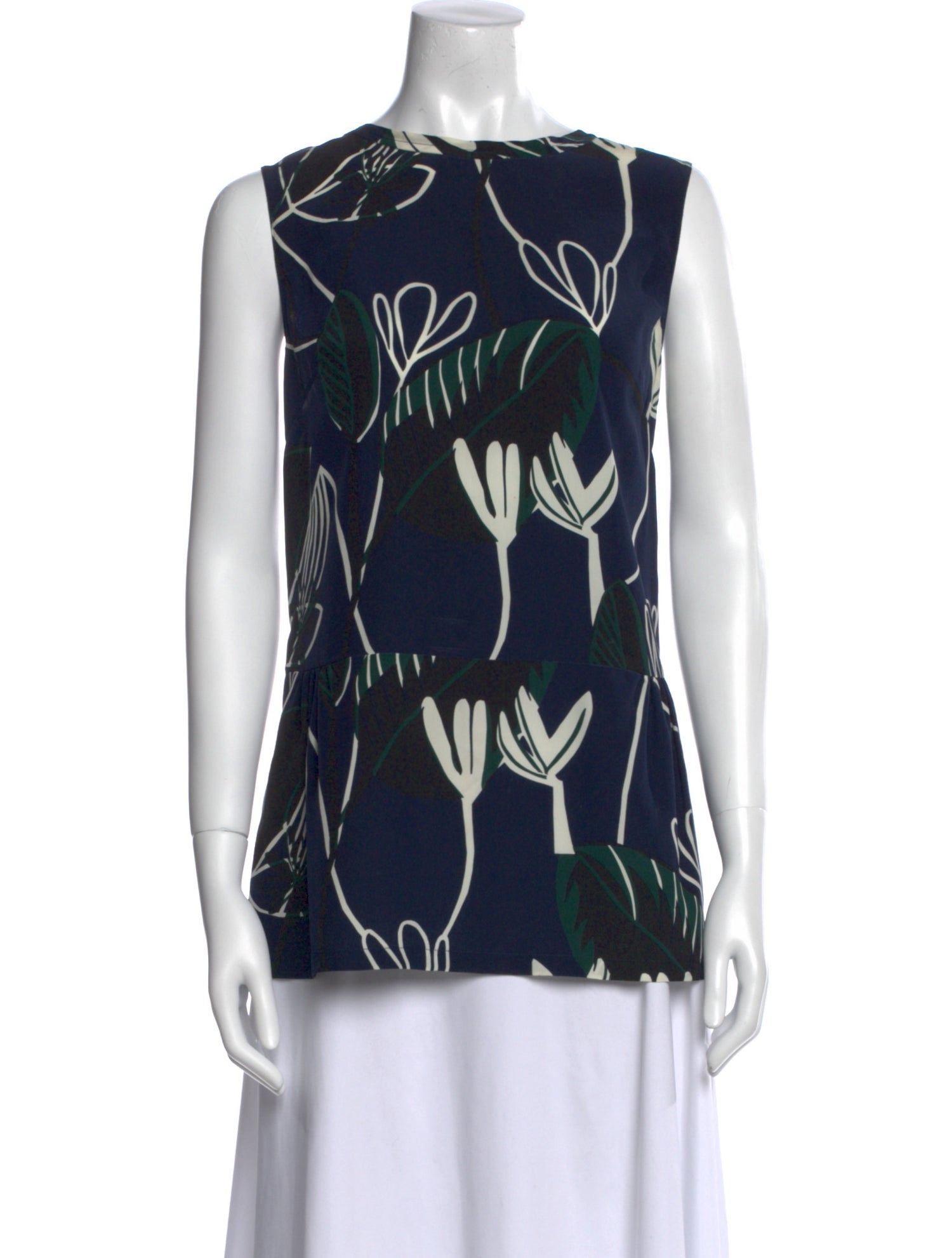 Marni Printed Scoop Neck Top