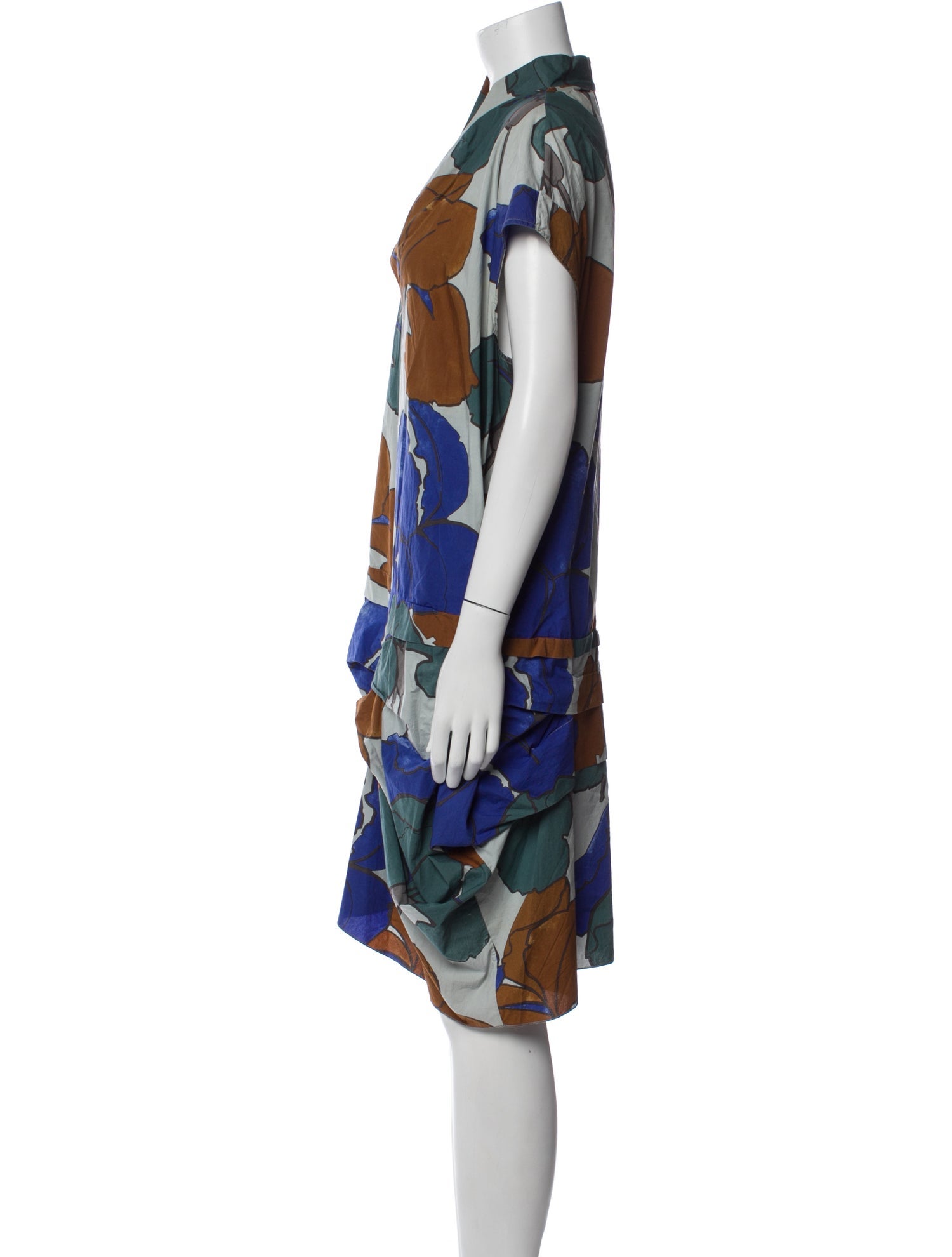Marni Floral Print Midi Length Dress
