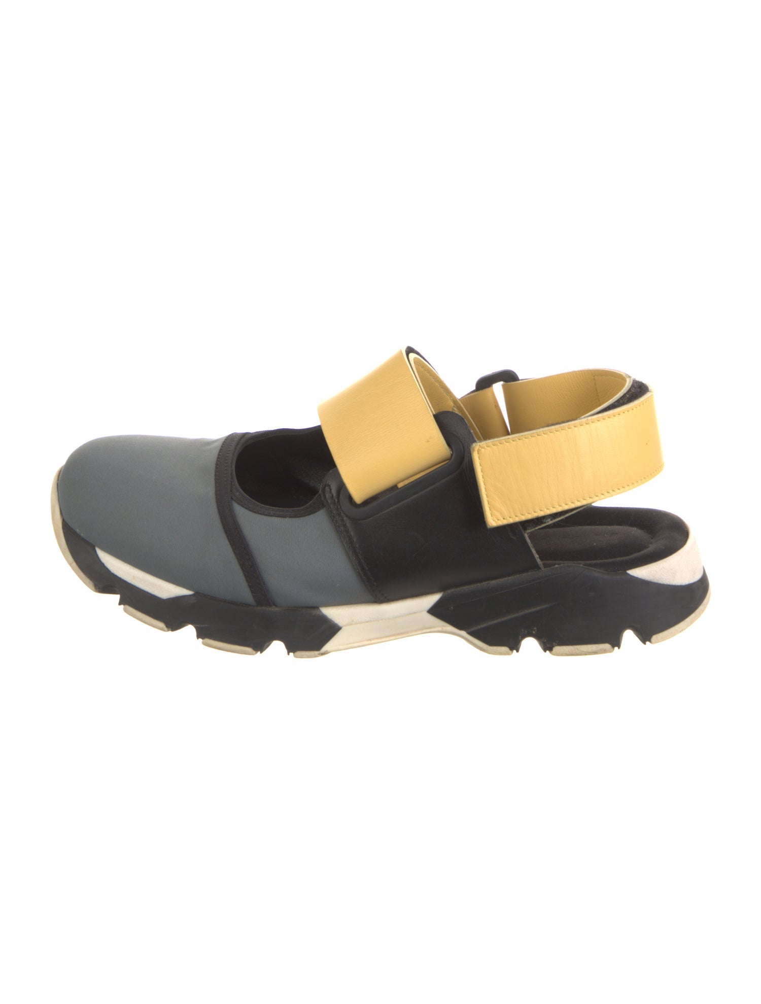 Marni Leather Colorblock Pattern Sneakers