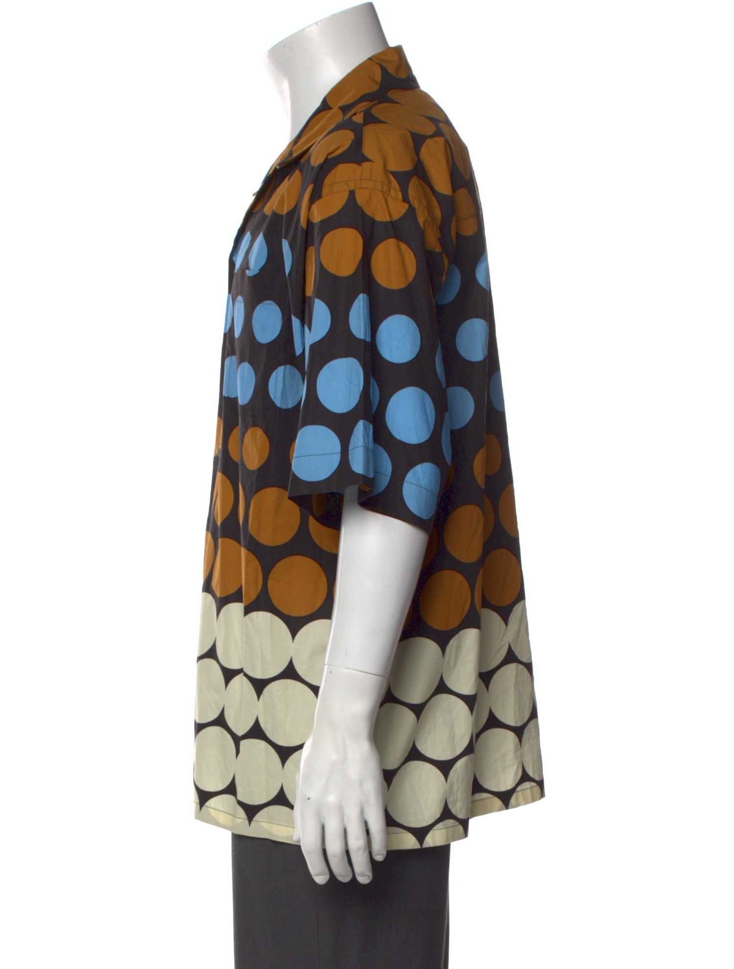 Marni Polka Dot Print Three-Quarter Sleeve Shirt