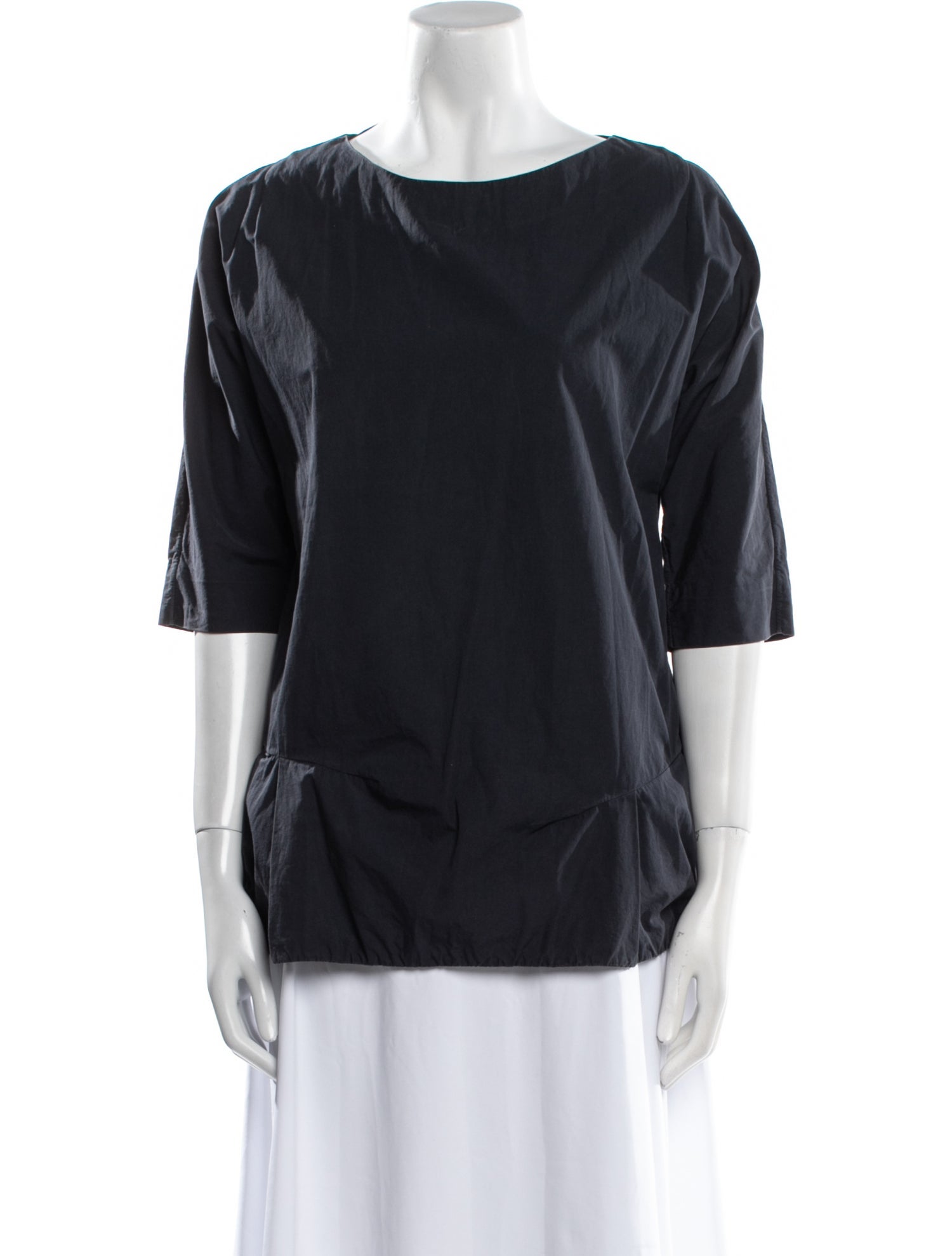 Marni Bateau Neckline Three-Quarter Sleeve Blouse