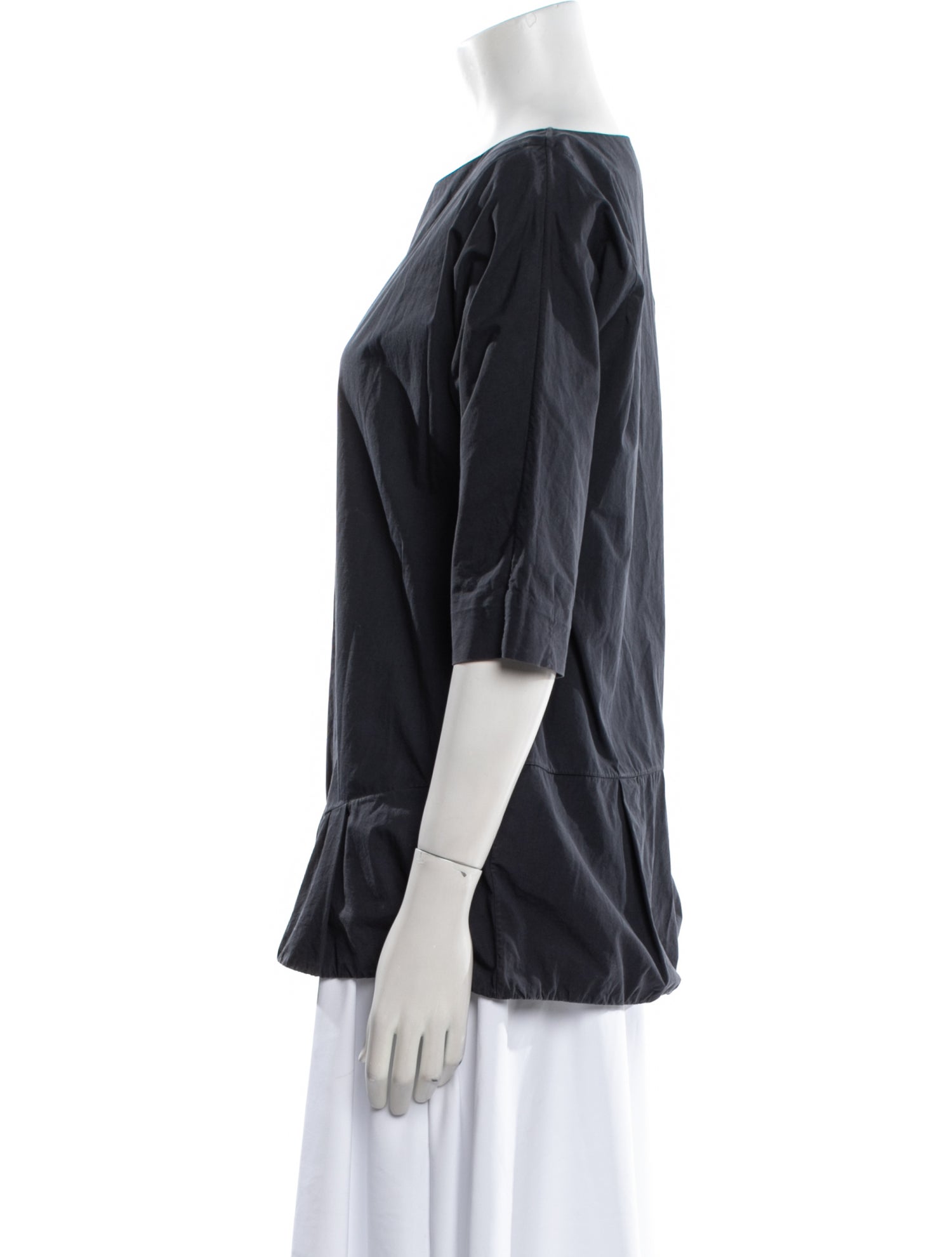 Marni Bateau Neckline Three-Quarter Sleeve Blouse