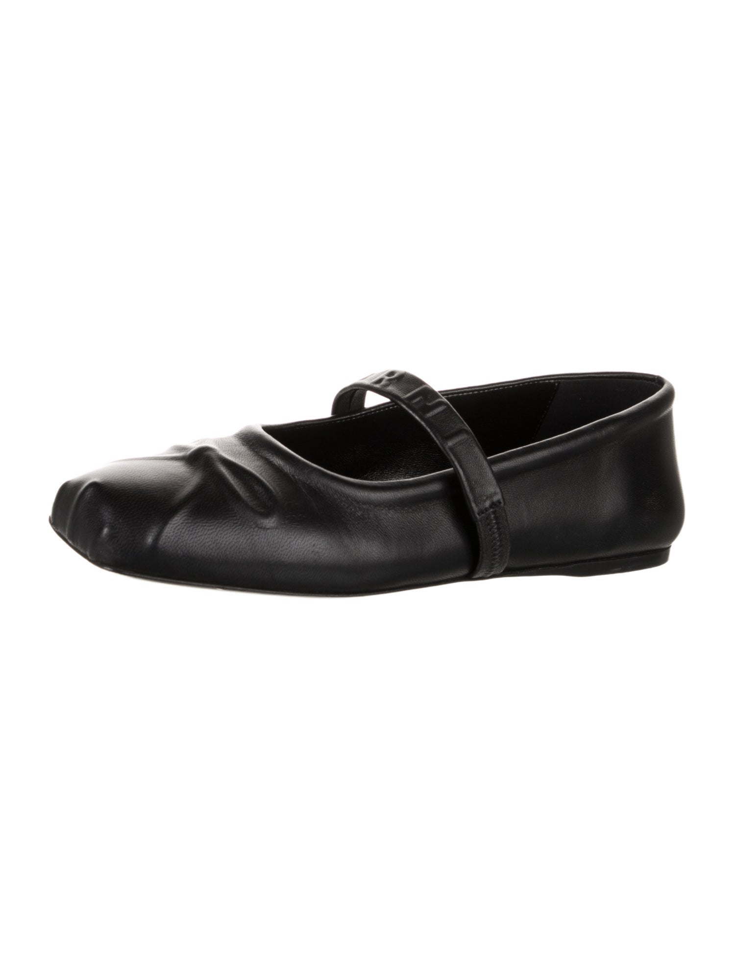 Marni Leather Bow Accents Mary Jane Flats