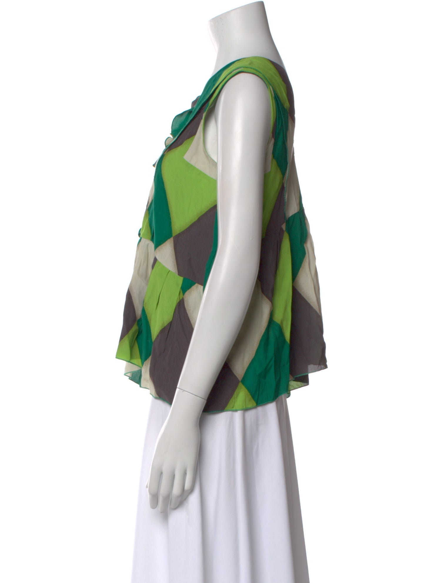 Marni Printed Cowl Neck Blouse