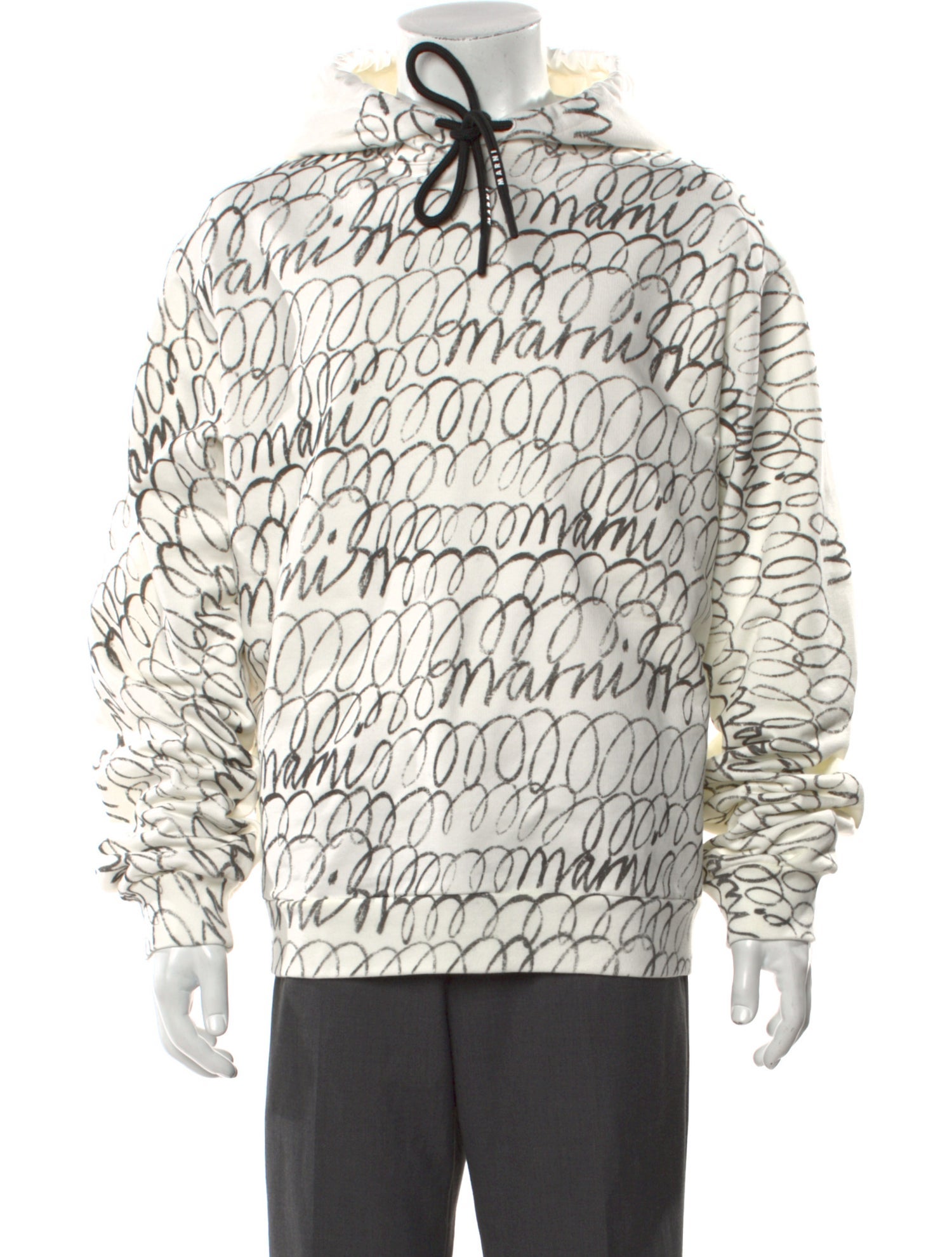 Marni Printed Mock Neck Hoodie