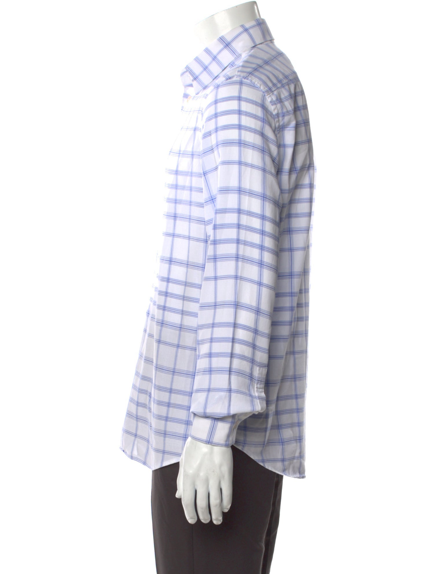 Marni Plaid Print Long Sleeve Dress Shirt