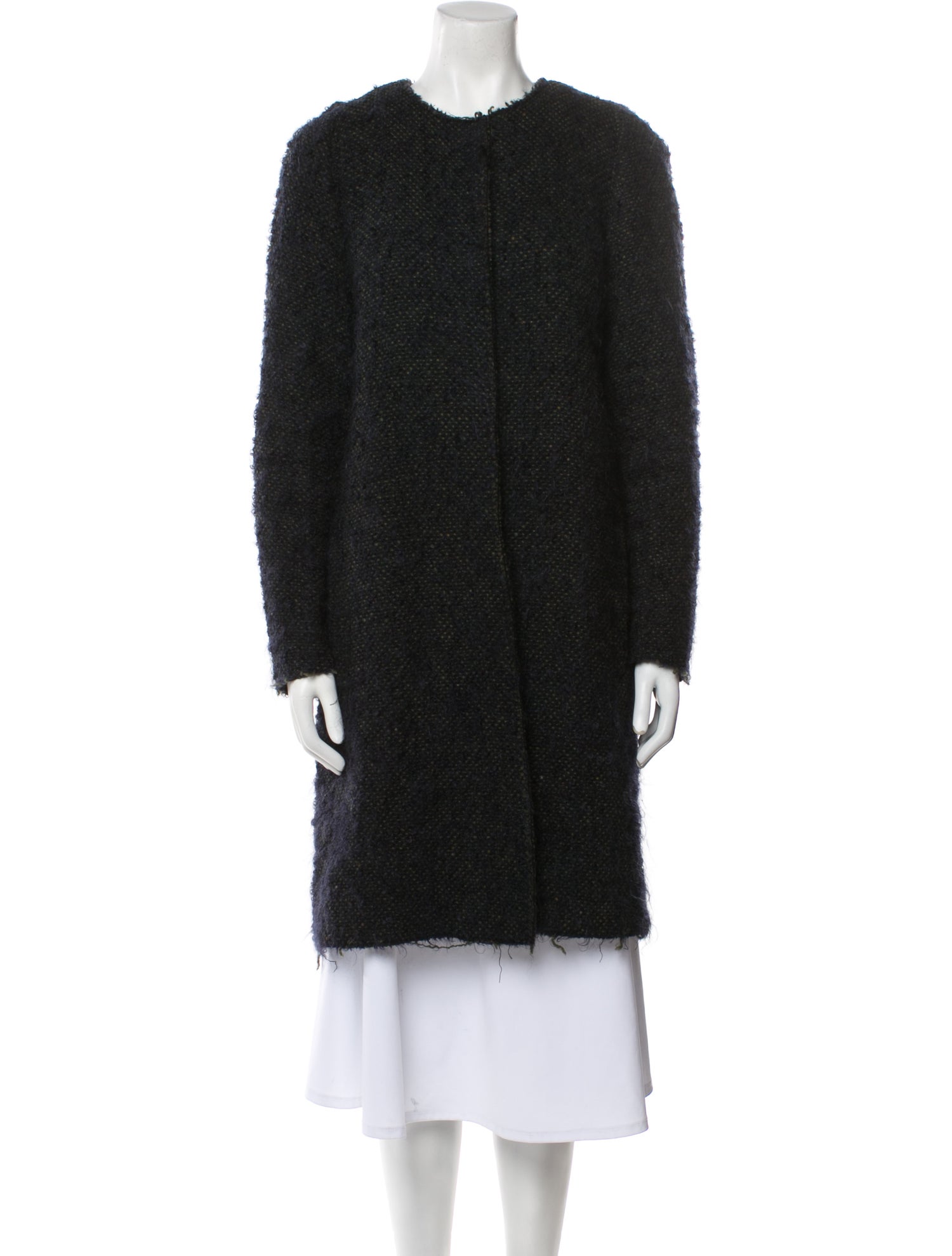 Marni Virgin Wool Faux Fur Coat
