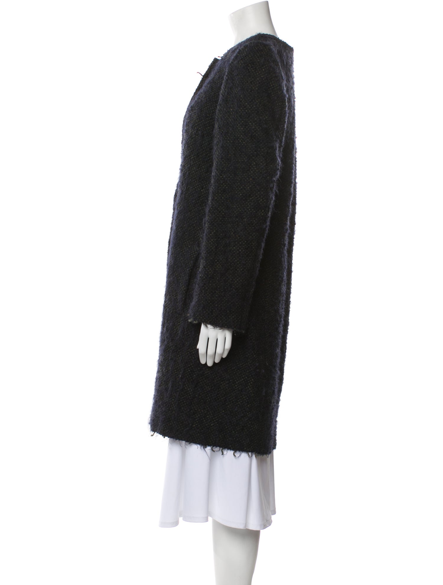 Marni Virgin Wool Faux Fur Coat