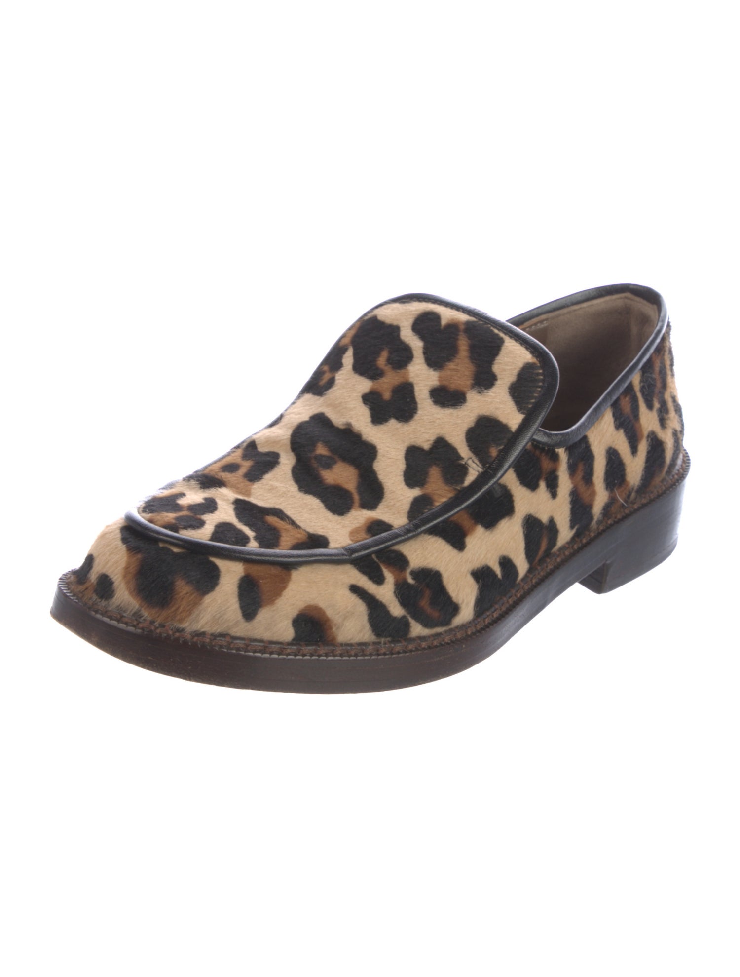 Marni Ponyhair Animal Print Loafers