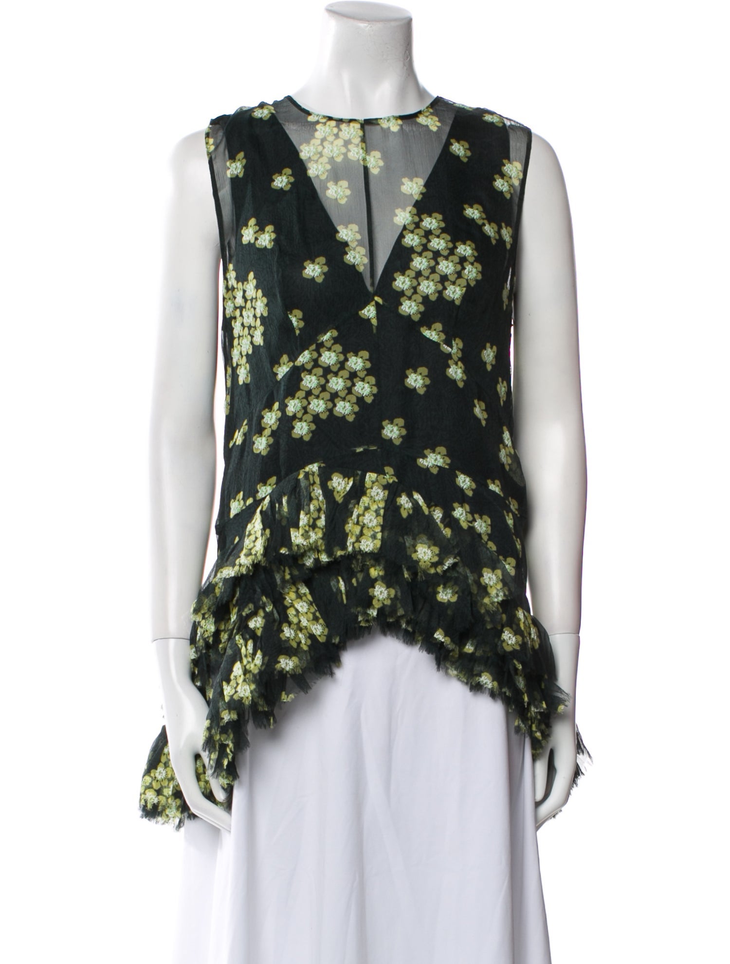 Marni Printed V-Neck Blouse