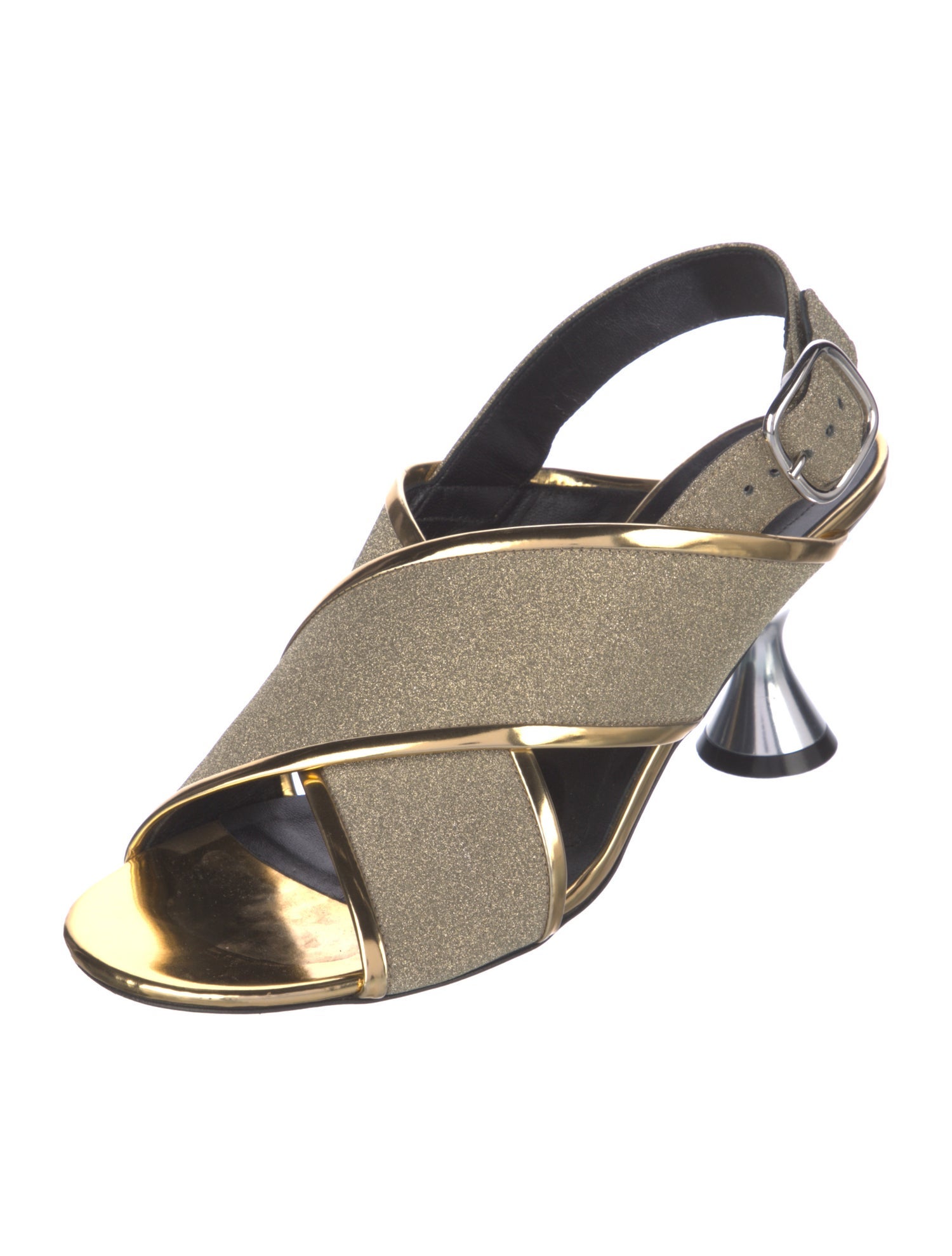 Marni Glitter Slingback Sandals