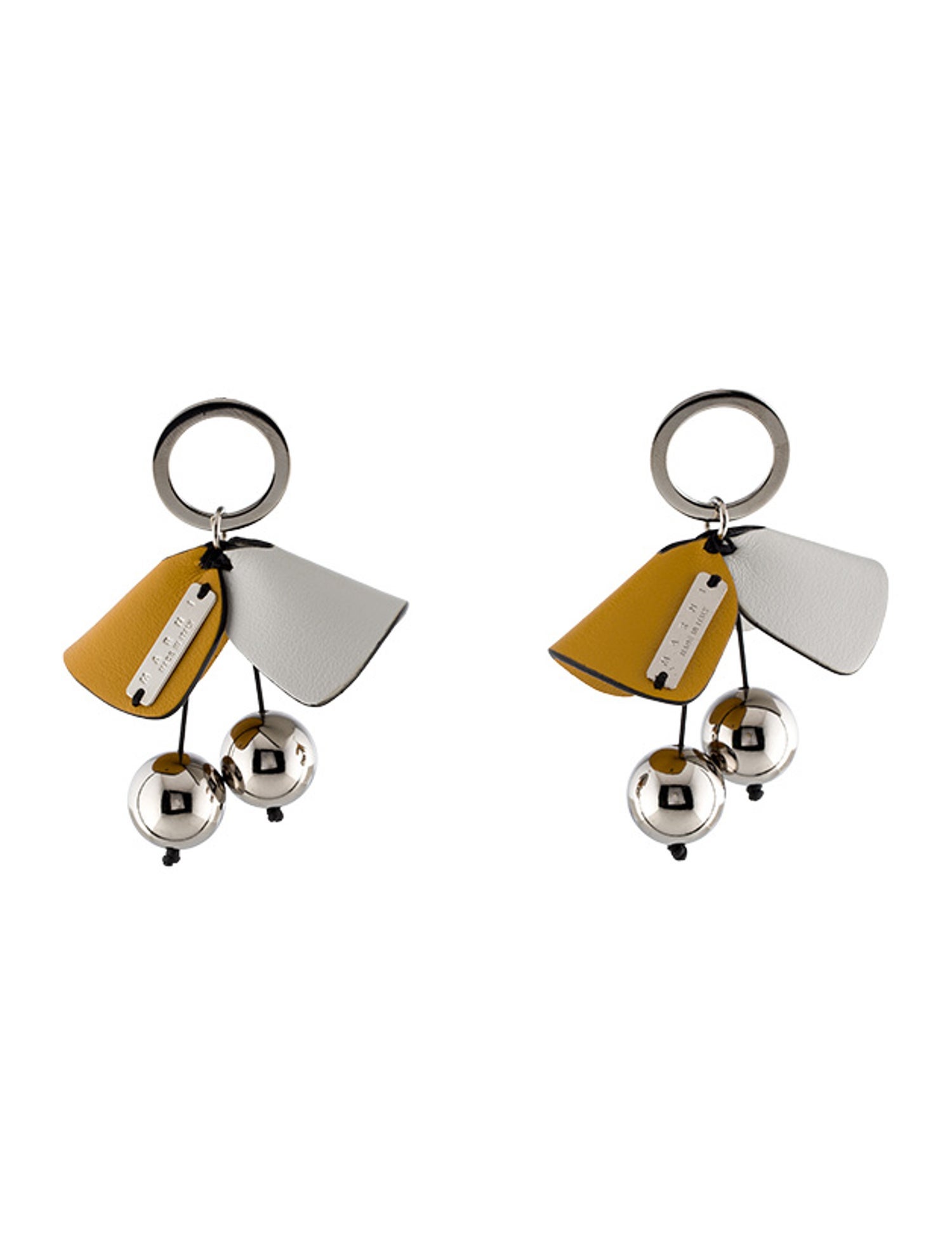 Marni Leather Floral Drop Earrings