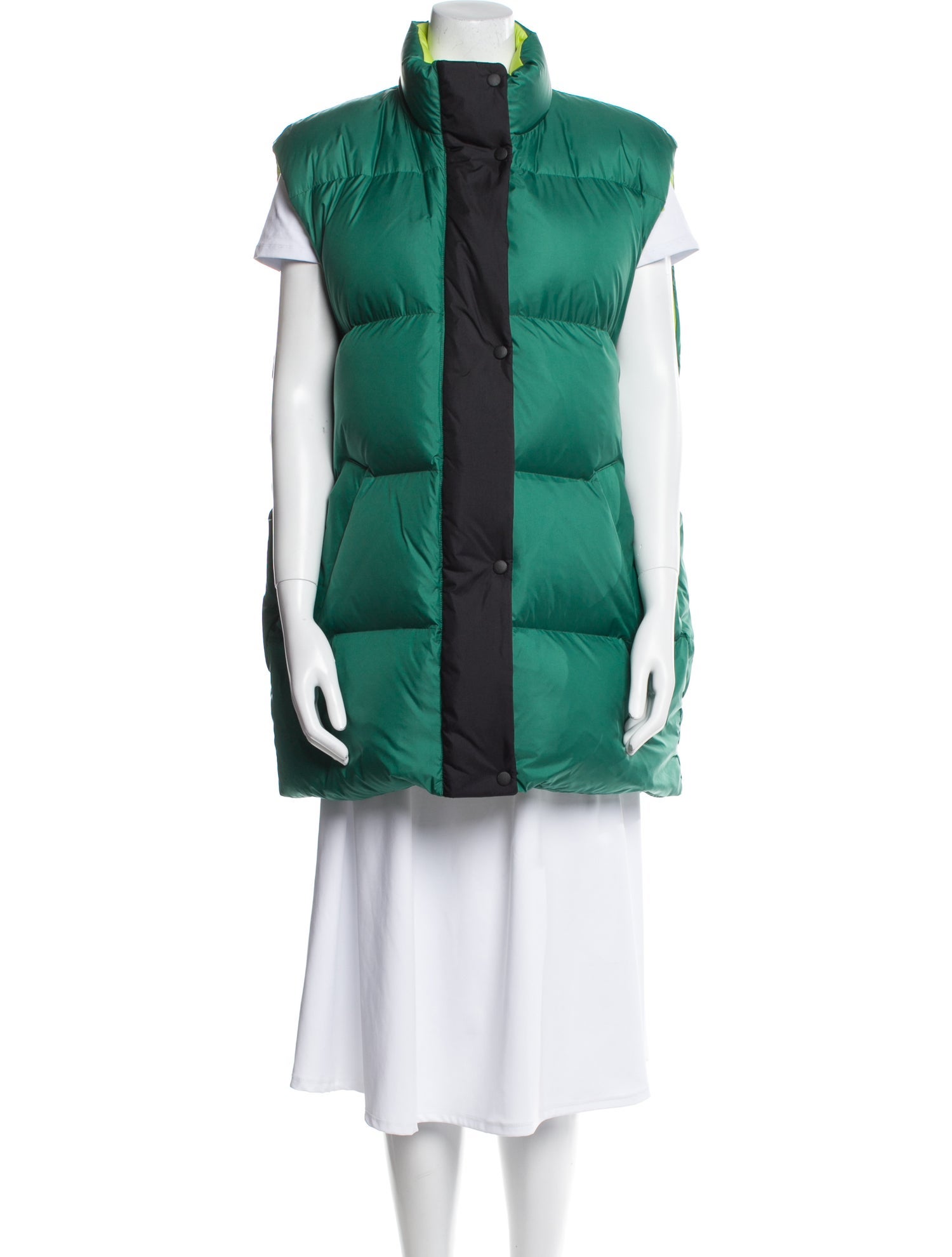 Marni Nylon Colorblock Pattern Down Jacket w/ Tags