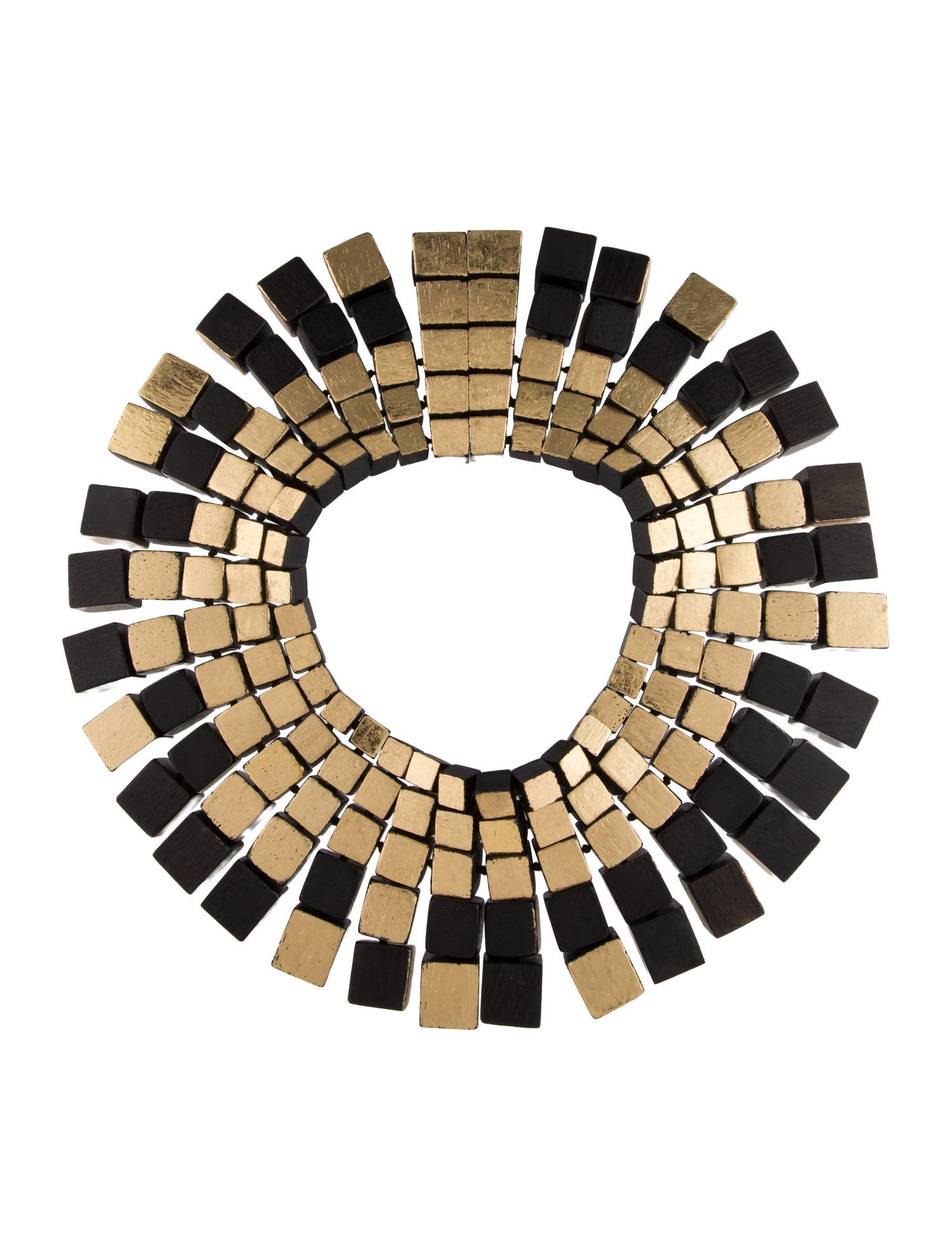 Marni Wood & Foil Collar Necklace