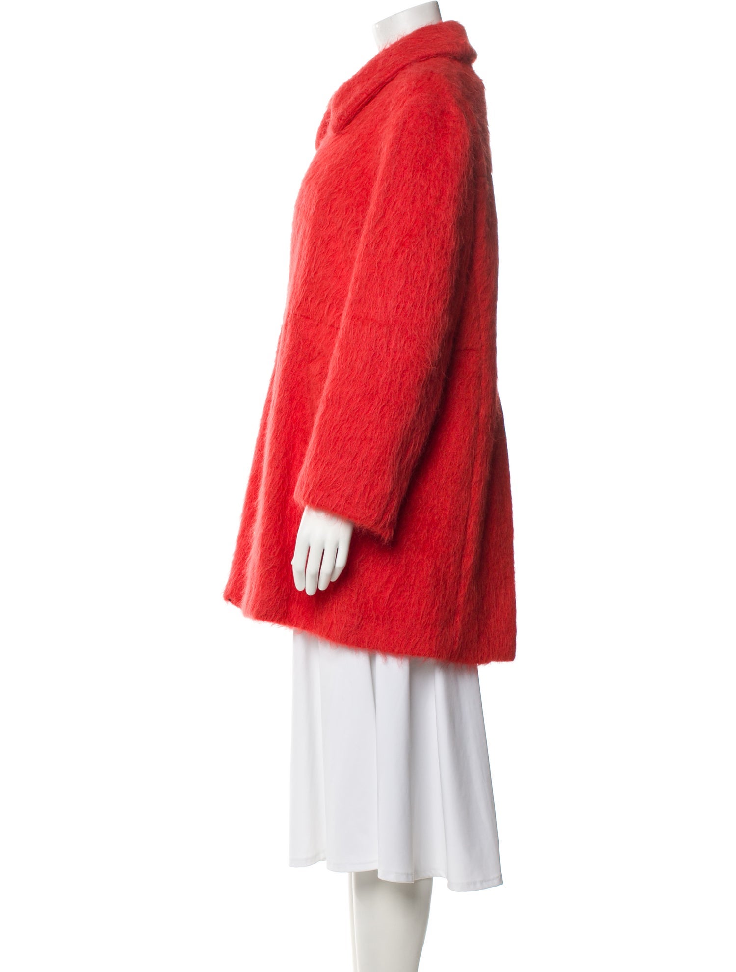 Marni Wool Faux Fur Coat