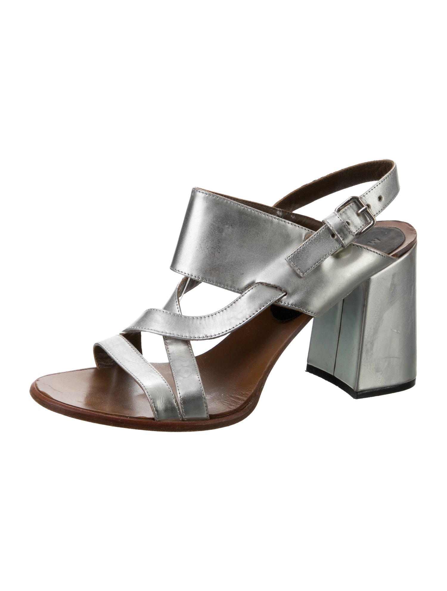 Marni Leather Slingback Sandals