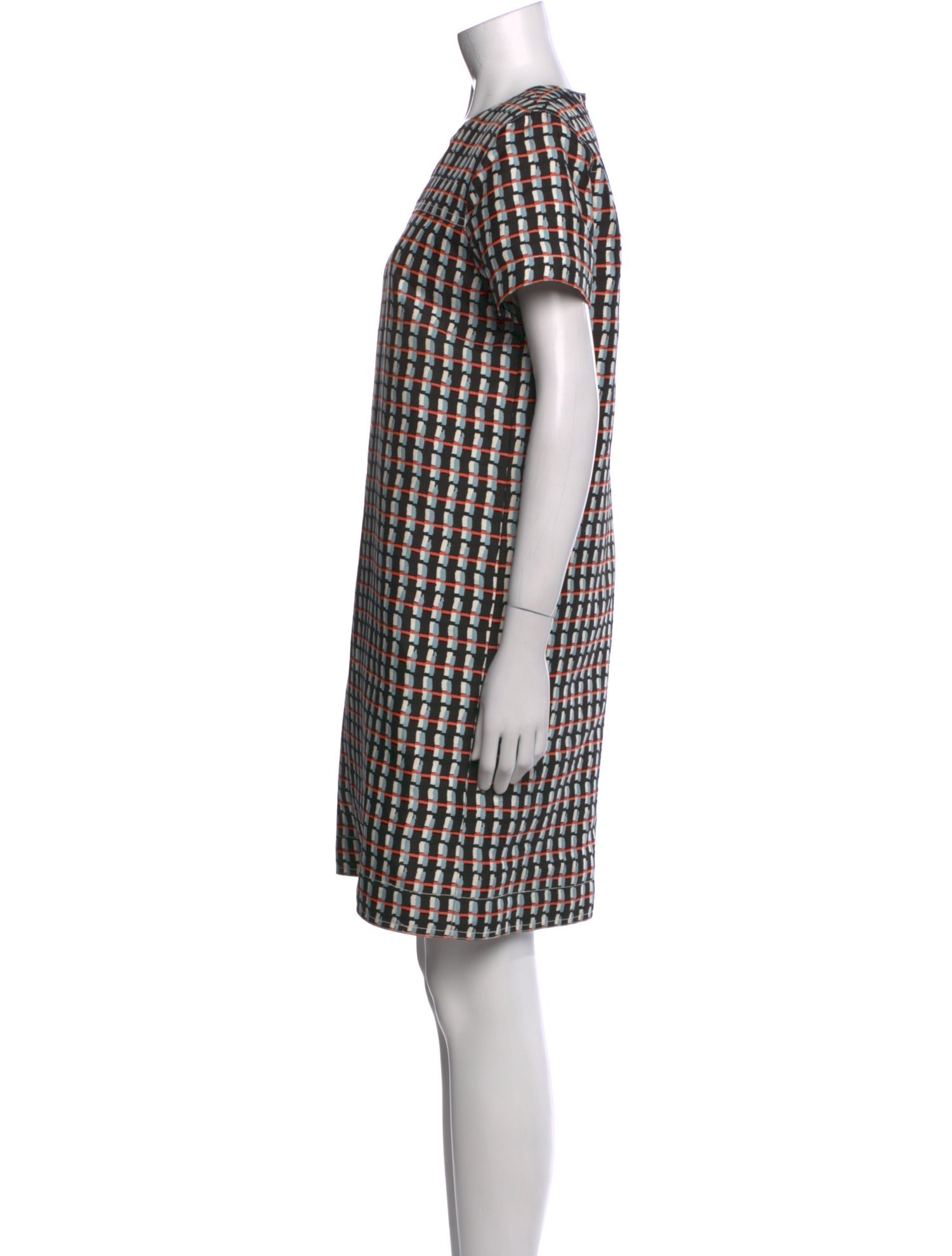 Marni Plaid Print Knee-Length Dress