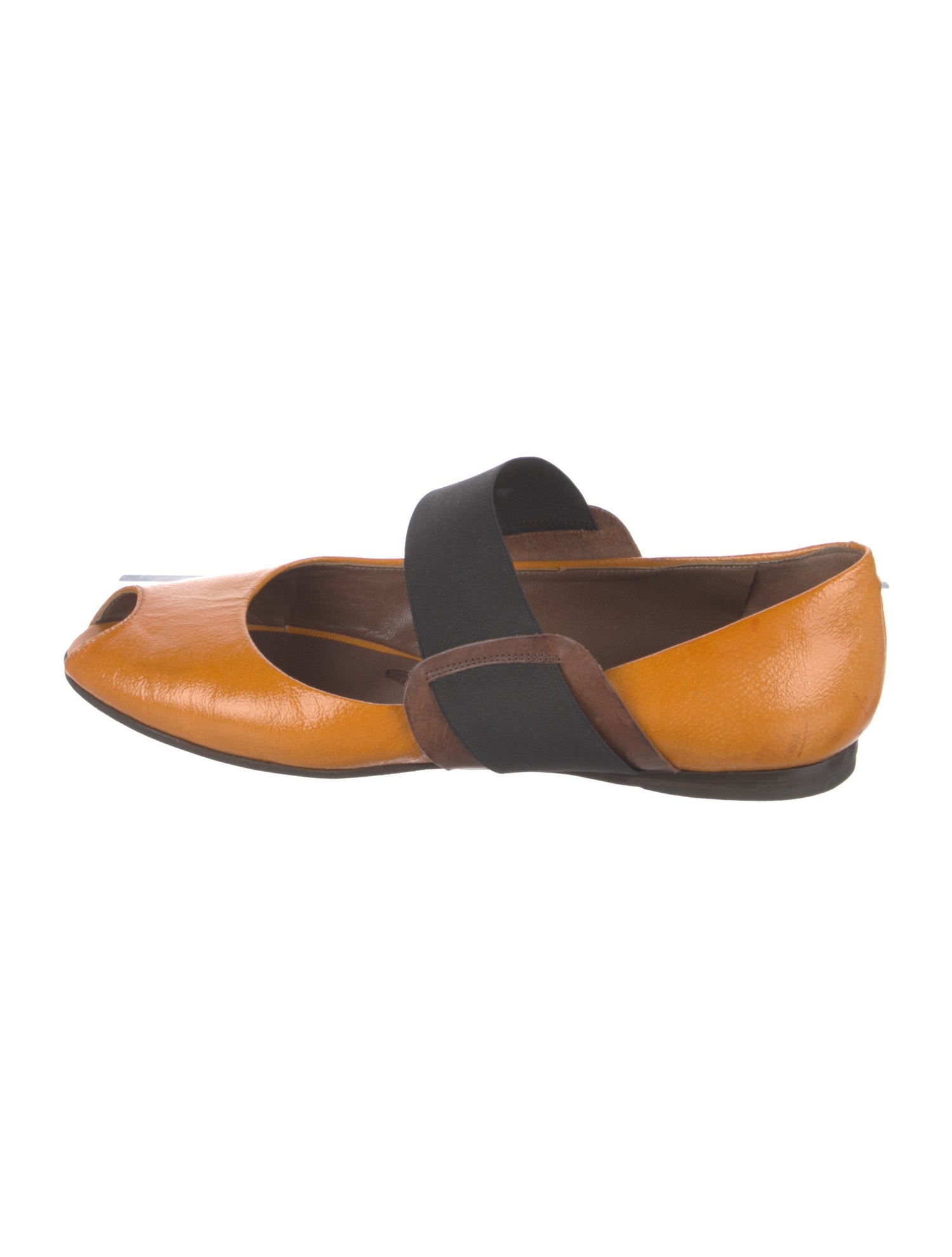 Marni Patent Leather Colorblock Pattern Flats