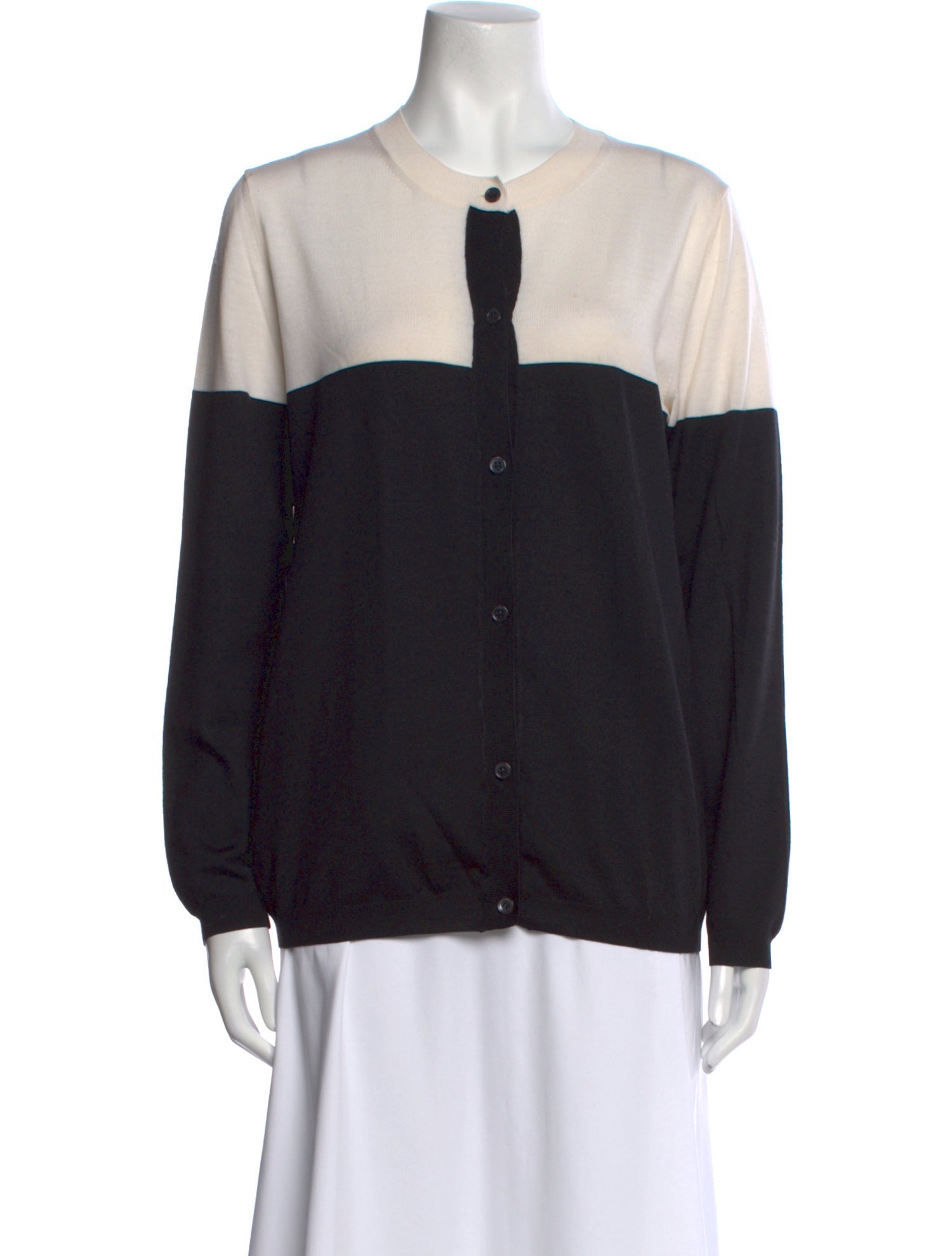Marni Virgin Wool Crew Neck Button-Up Top
