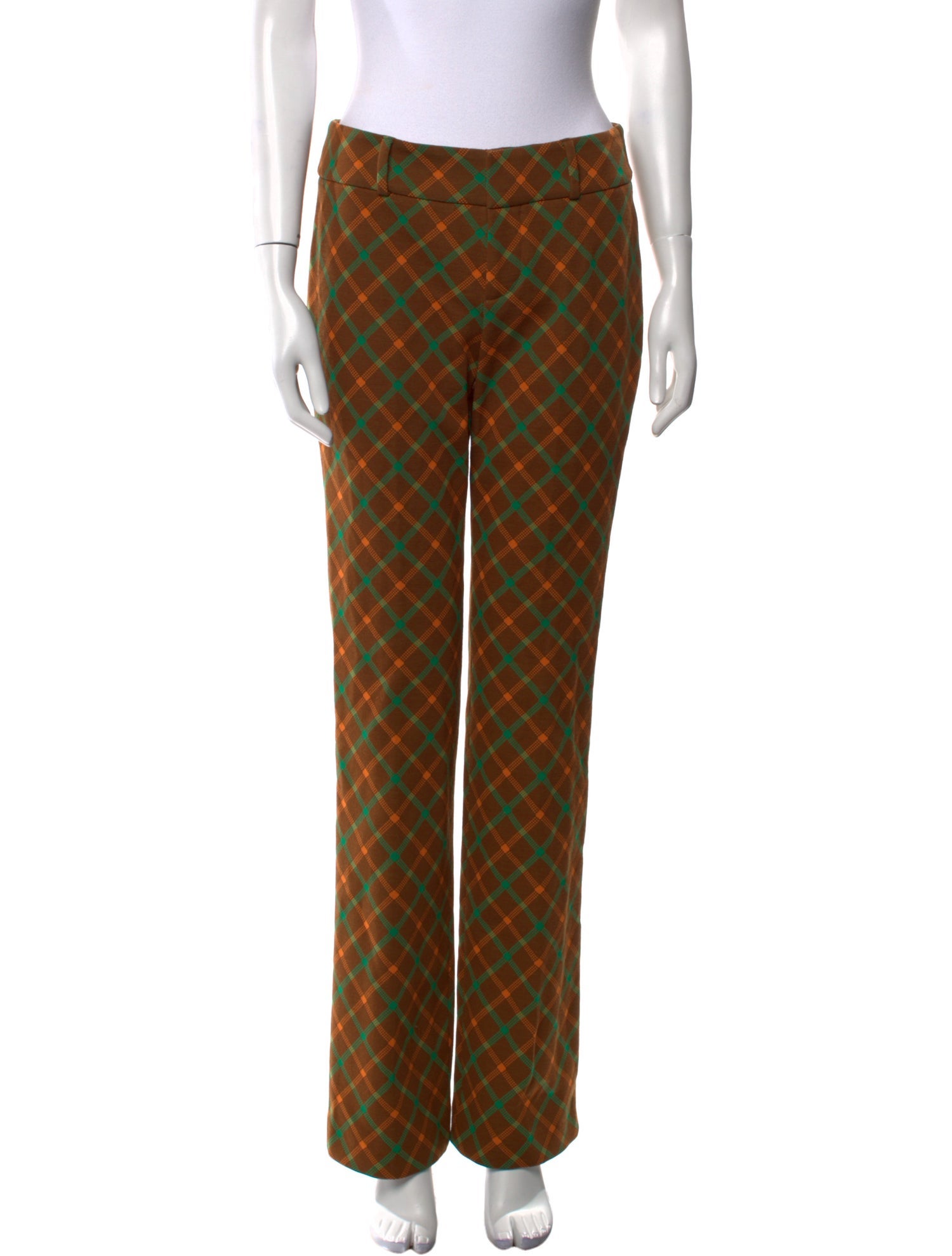 Marni Plaid Print Wide Leg Pants