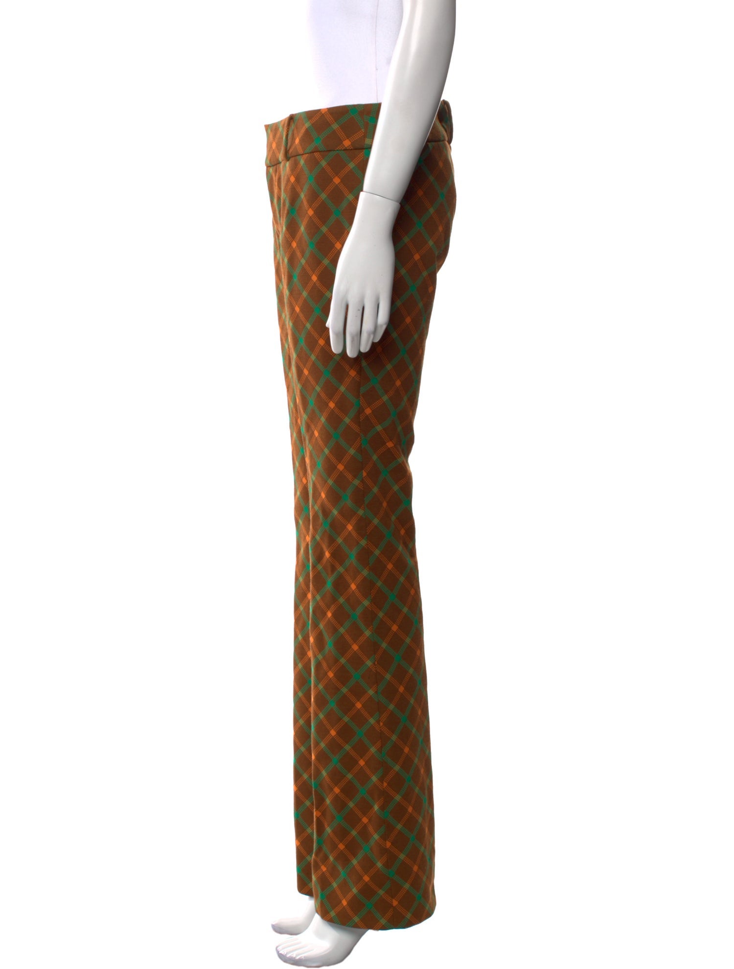 Marni Plaid Print Wide Leg Pants