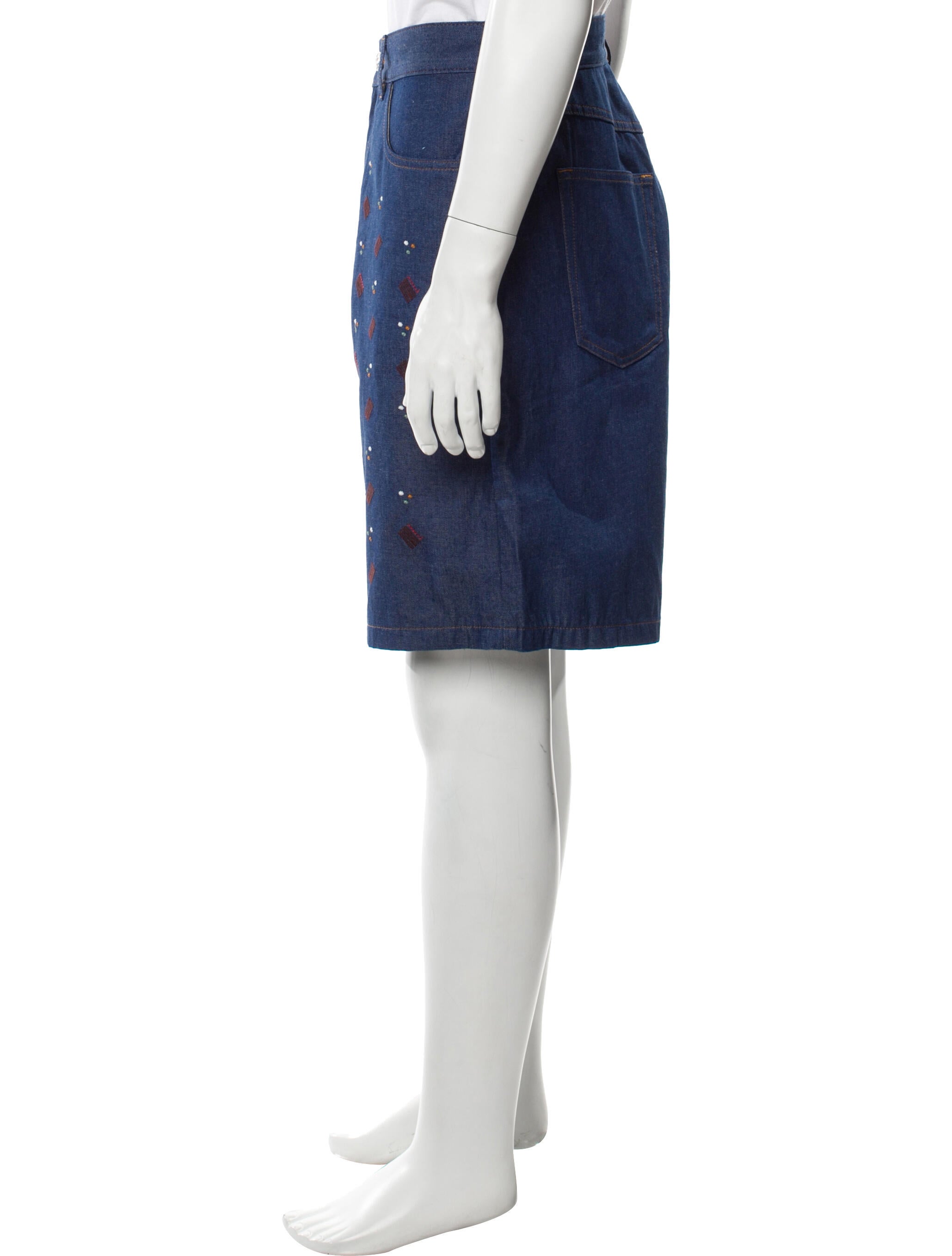 Marni Printed Denim Shorts