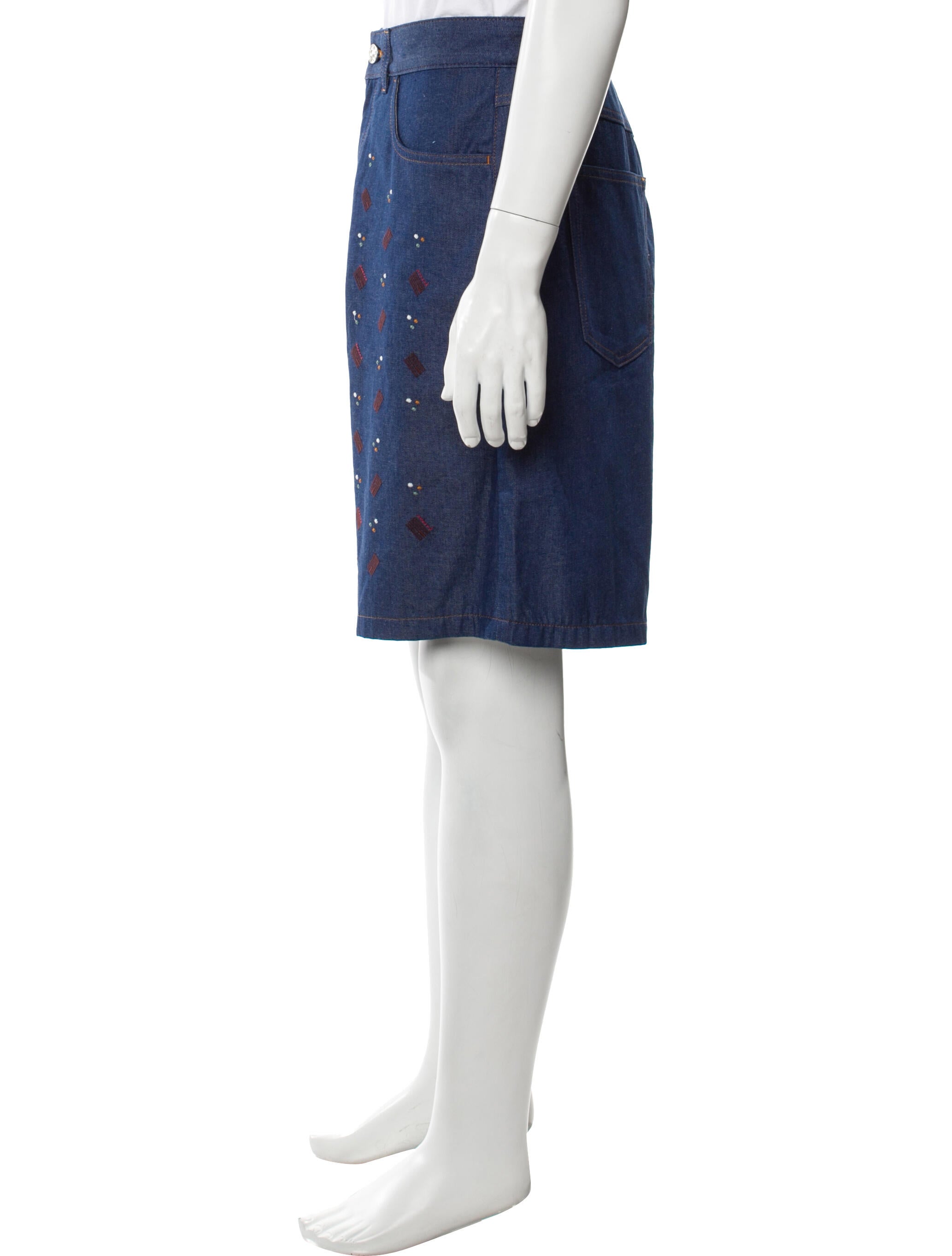 Marni Printed Denim Shorts