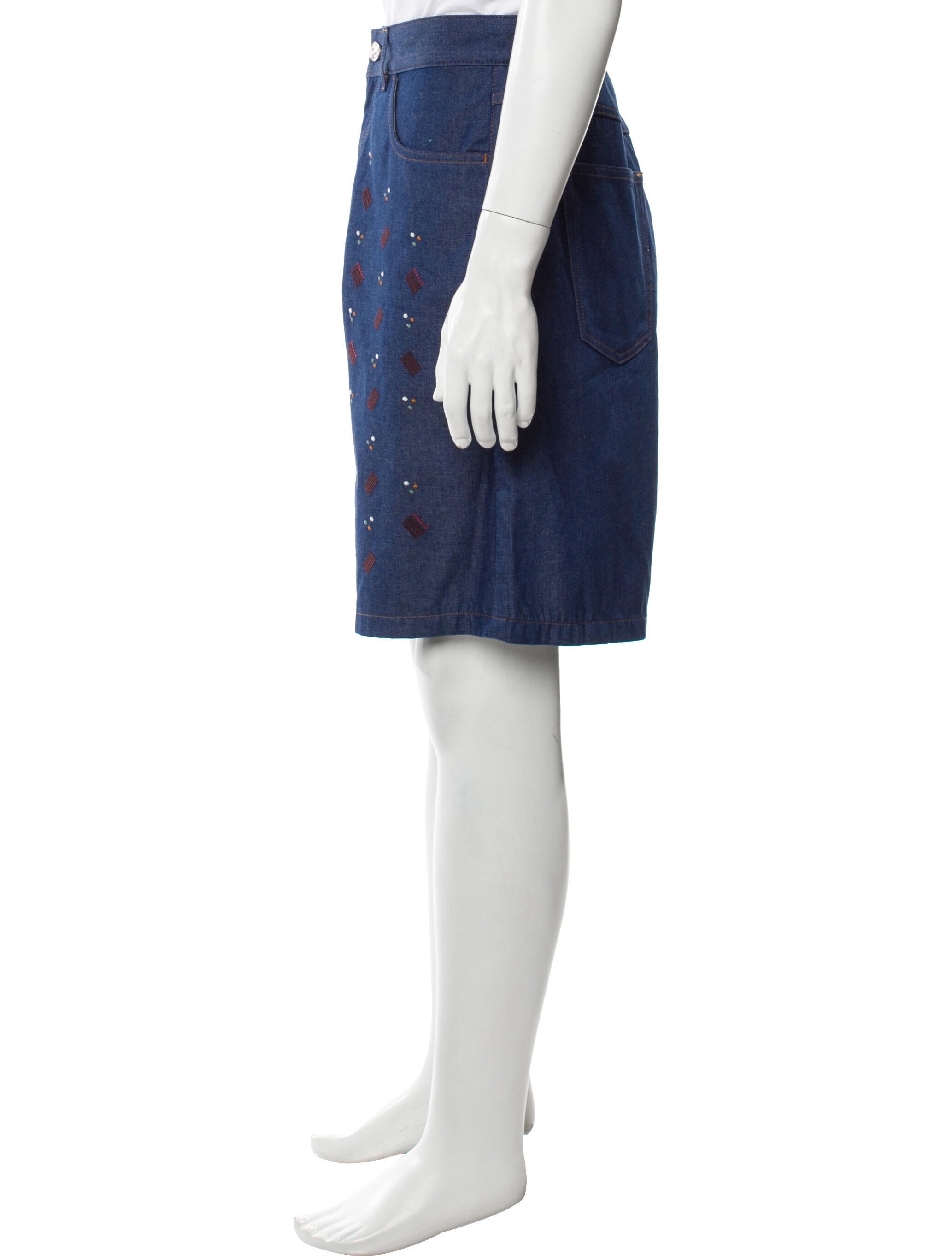 Marni Printed Denim Shorts