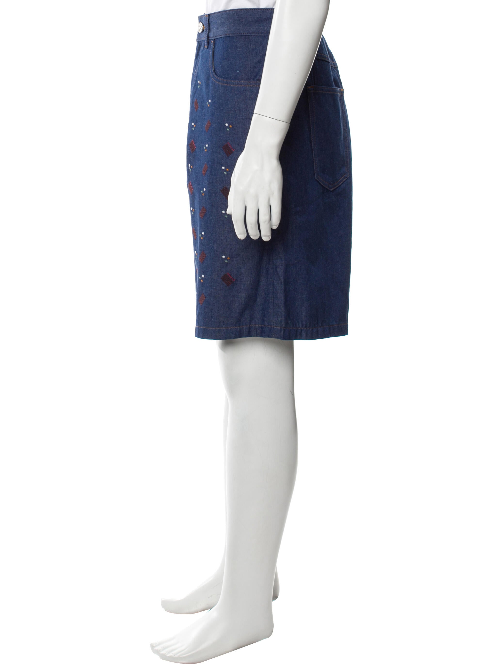 Marni Printed Denim Shorts