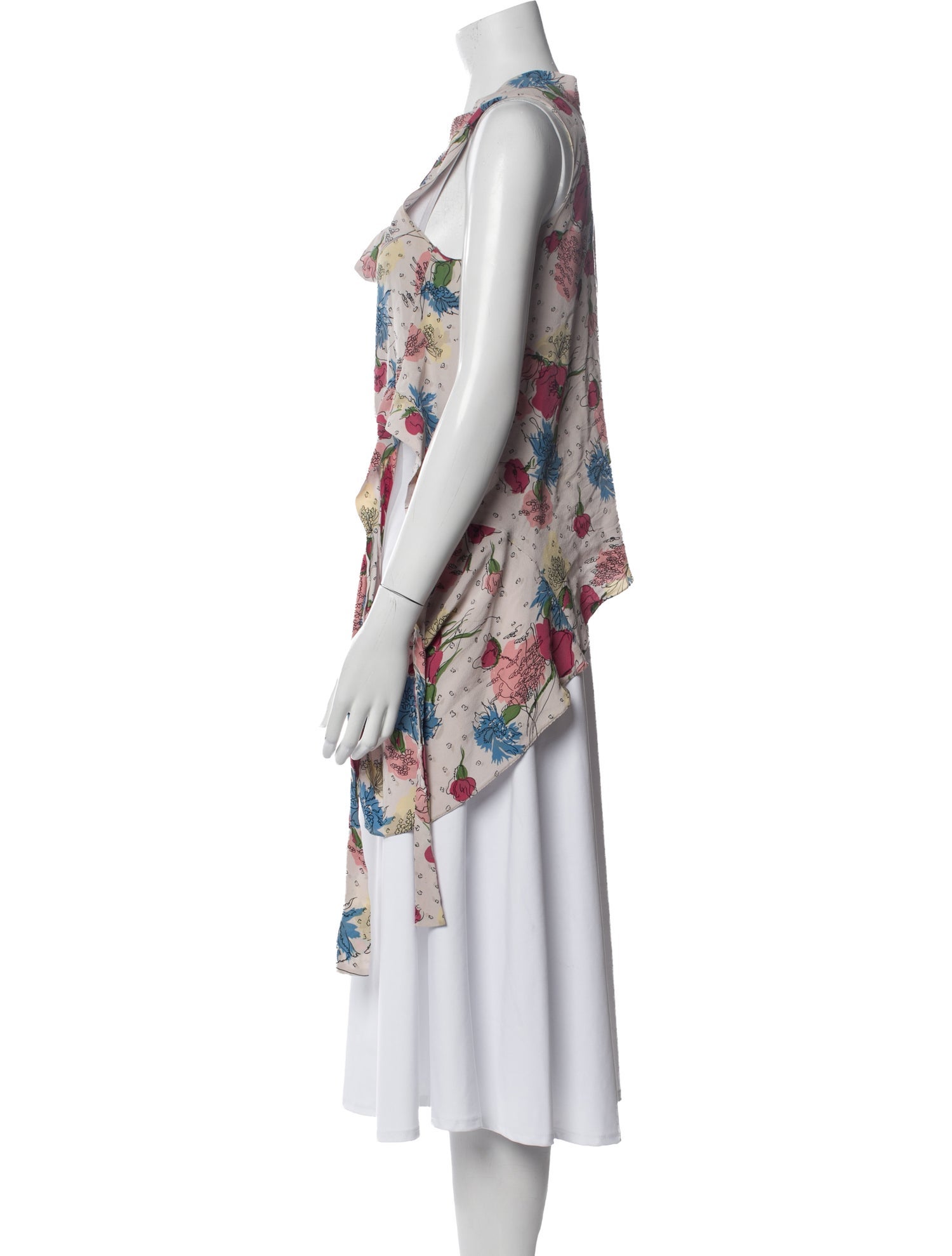 Marni Floral Print V-Neck Tunic