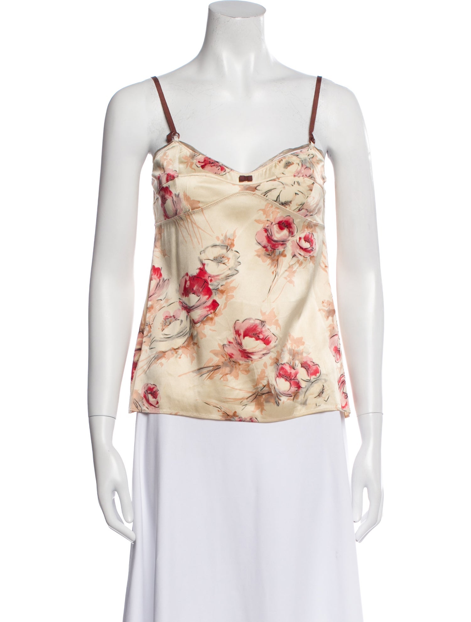Marni Silk Floral Print Top