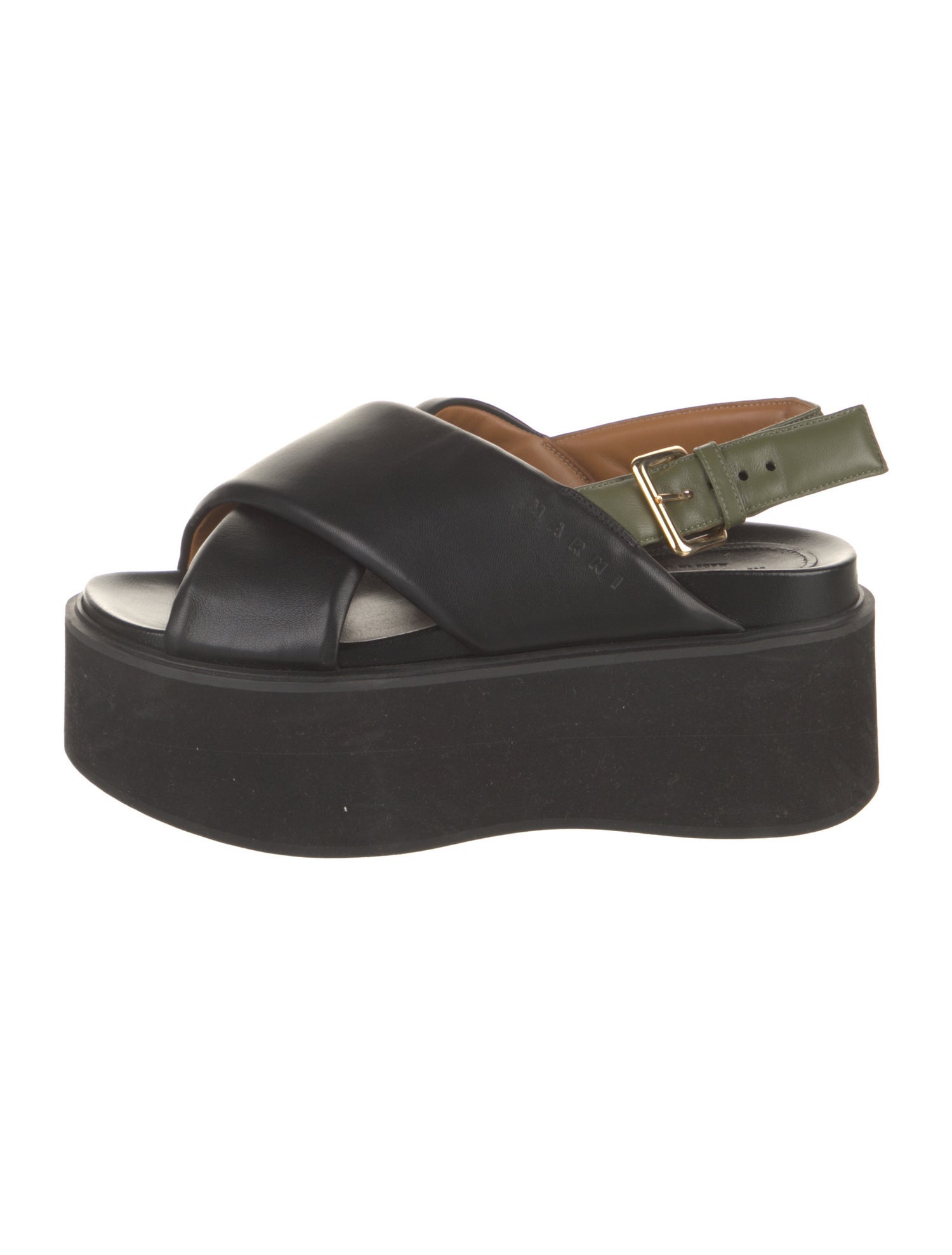 Marni Leather Slingback Sandals