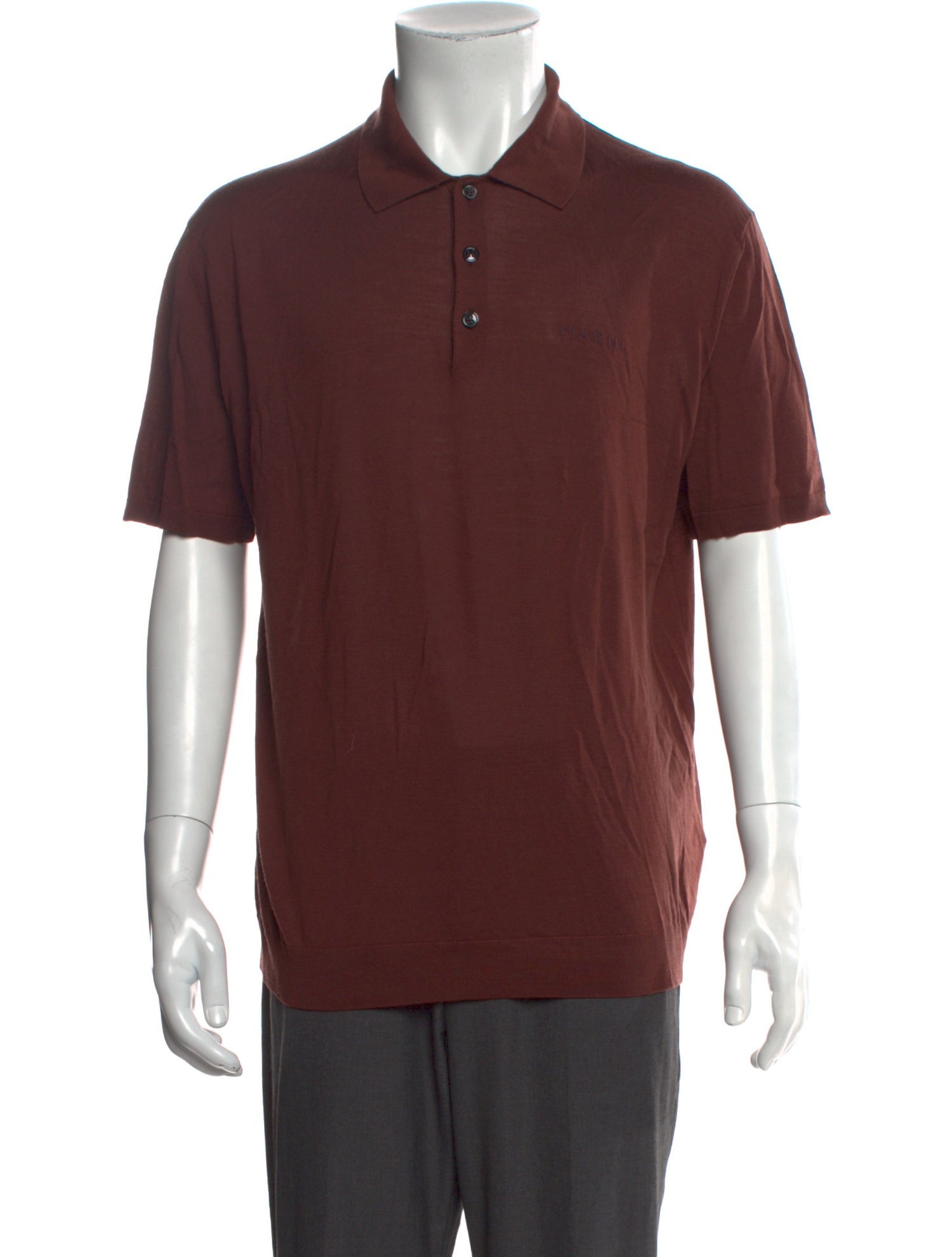 Marni Virgin Wool Collar Polo Shirt