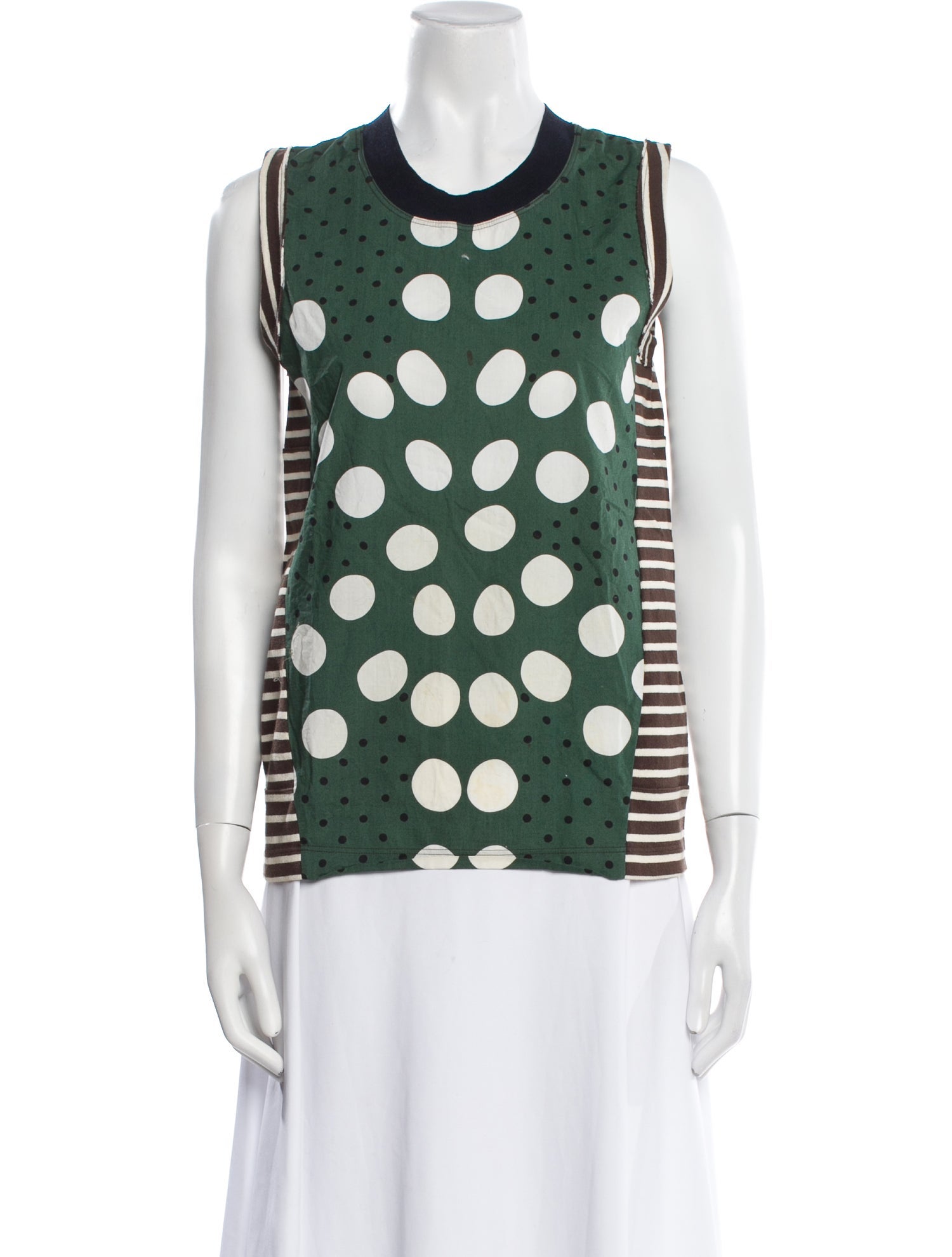 Marni Polka Dot Print Crew Neck Tunic