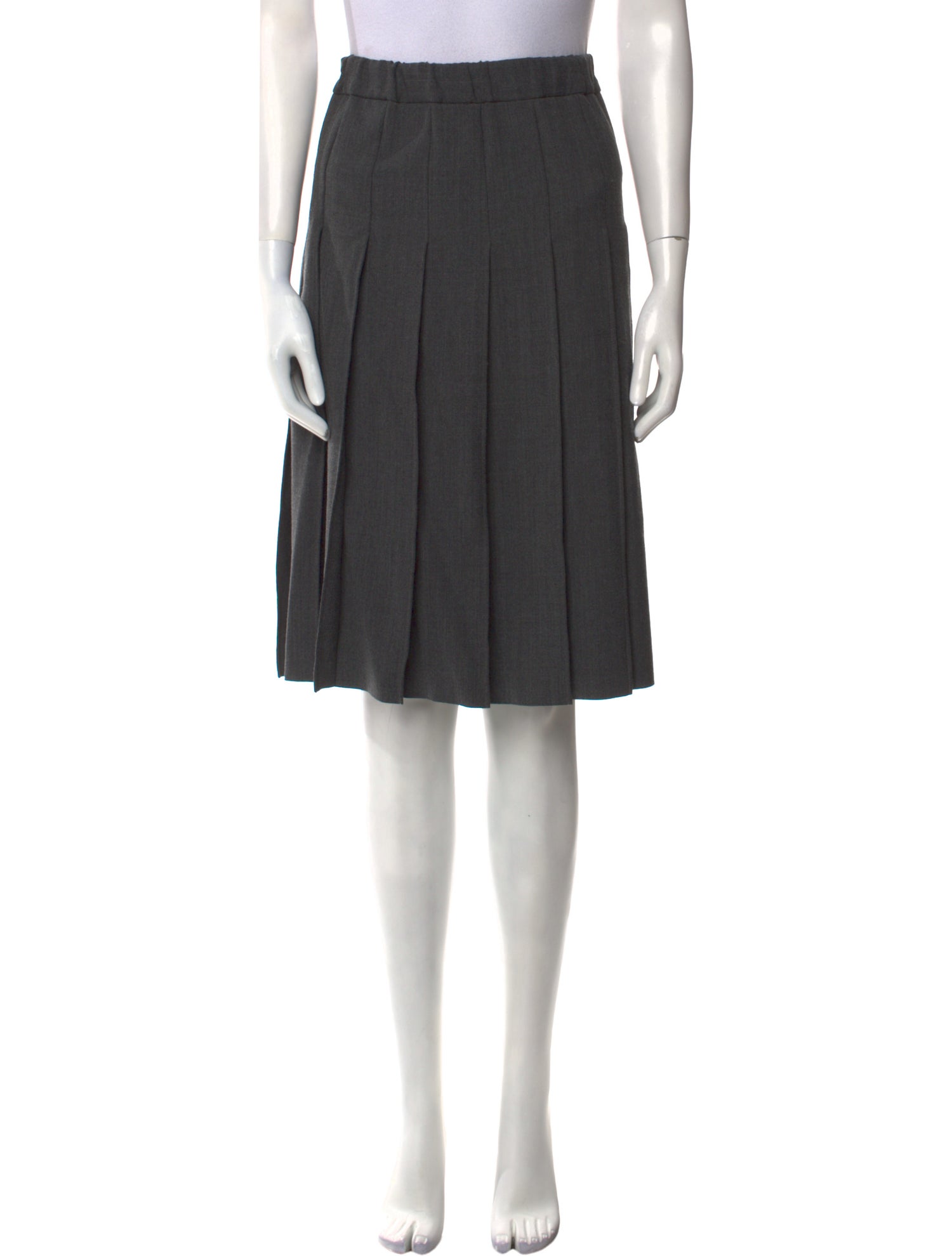 Marni Pleated Accents Knee-Length Skirt