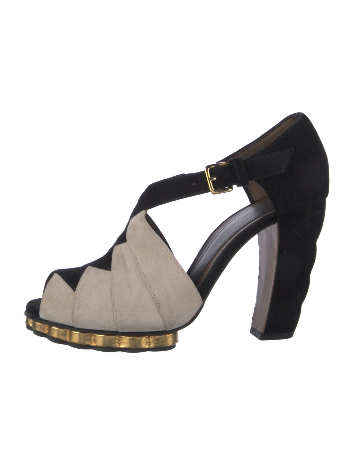 Marni Suede T-Strap Pumps