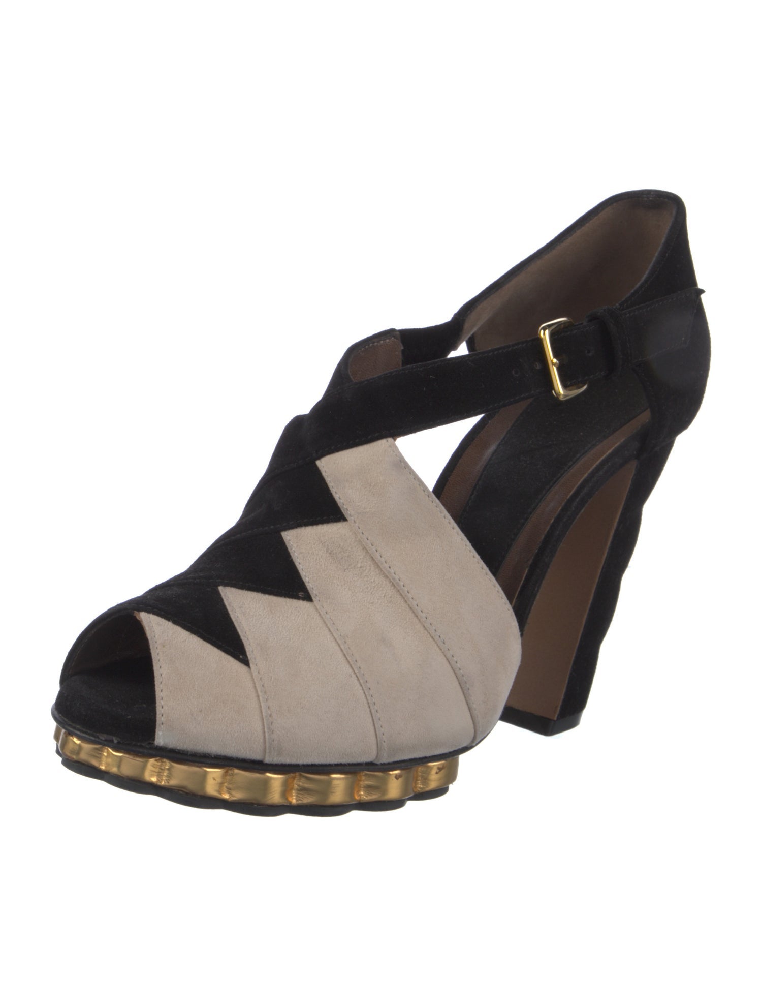 Marni Suede T-Strap Pumps