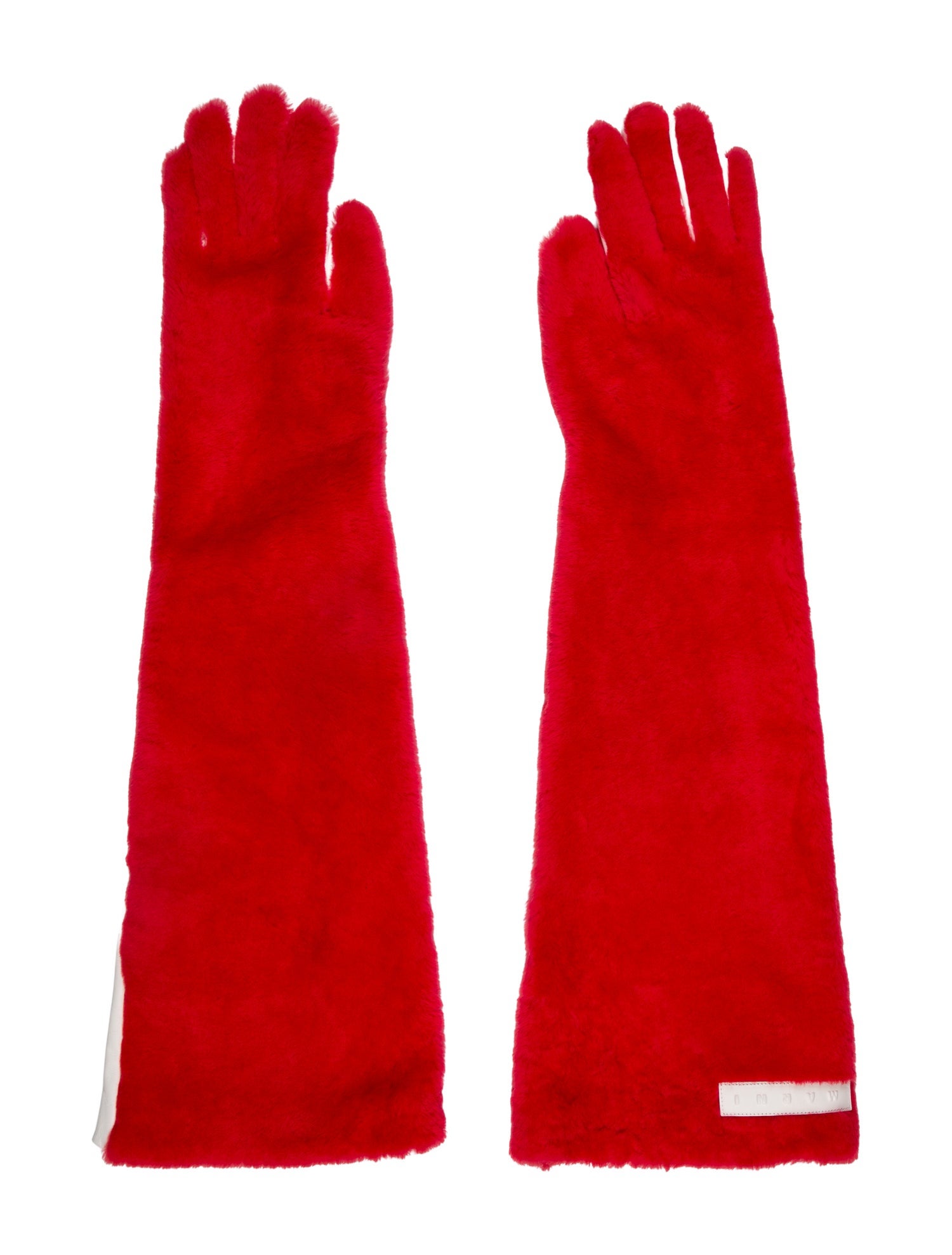 Marni Fur Trimmed Leather Gloves