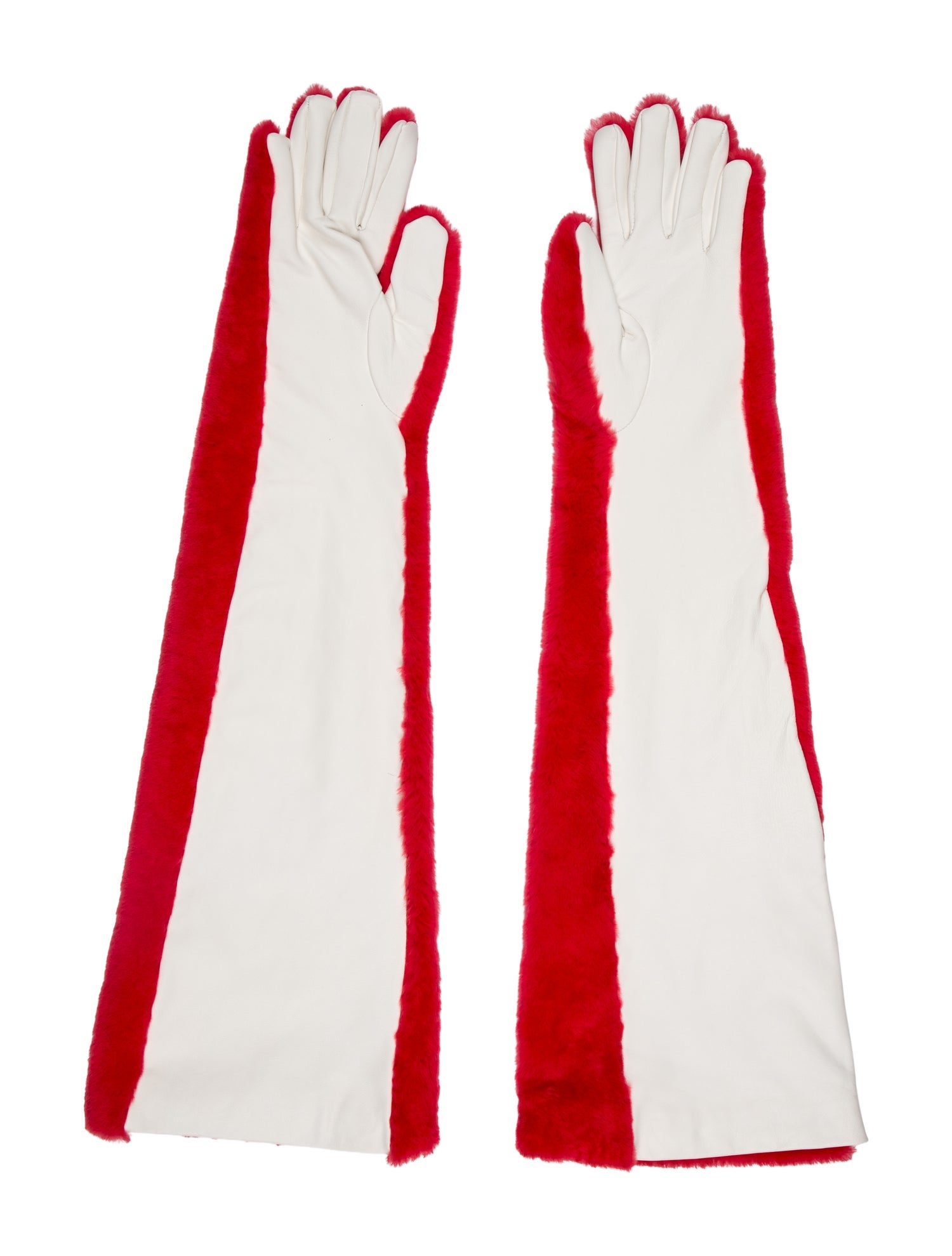 Marni Fur Trimmed Leather Gloves