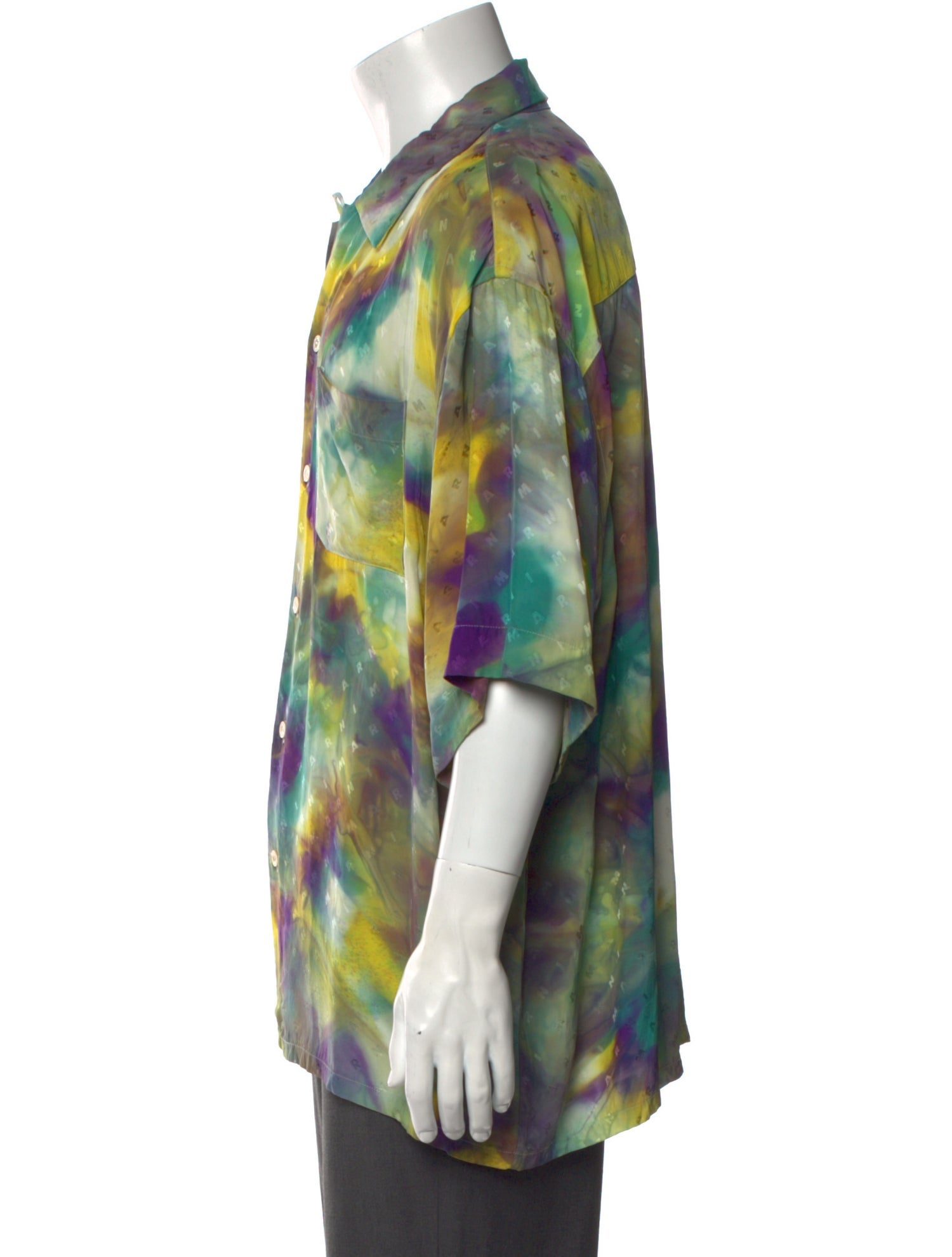 Marni Tie-Dye Print Short Sleeve Shirt