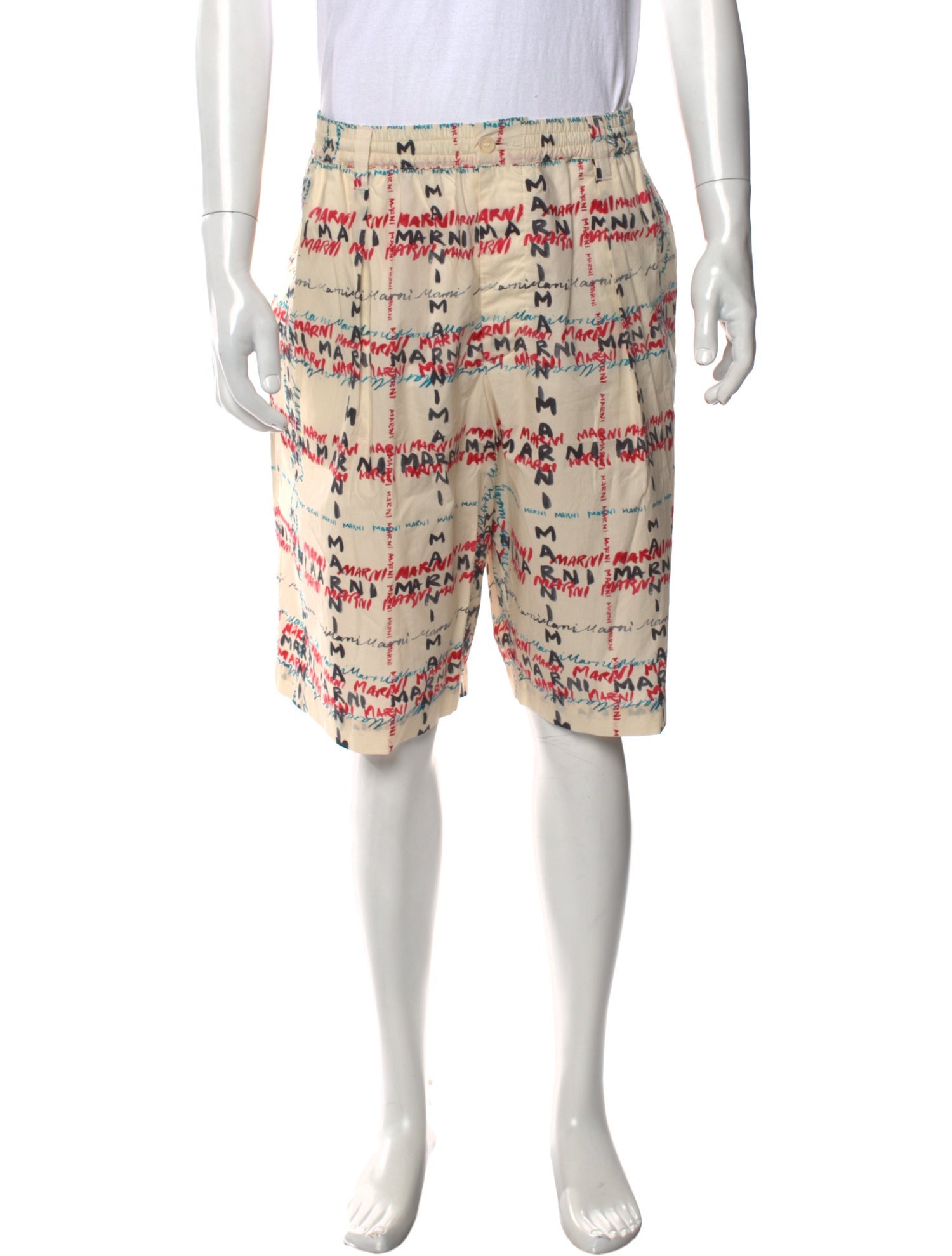 Marni Printed Flat Front Shorts