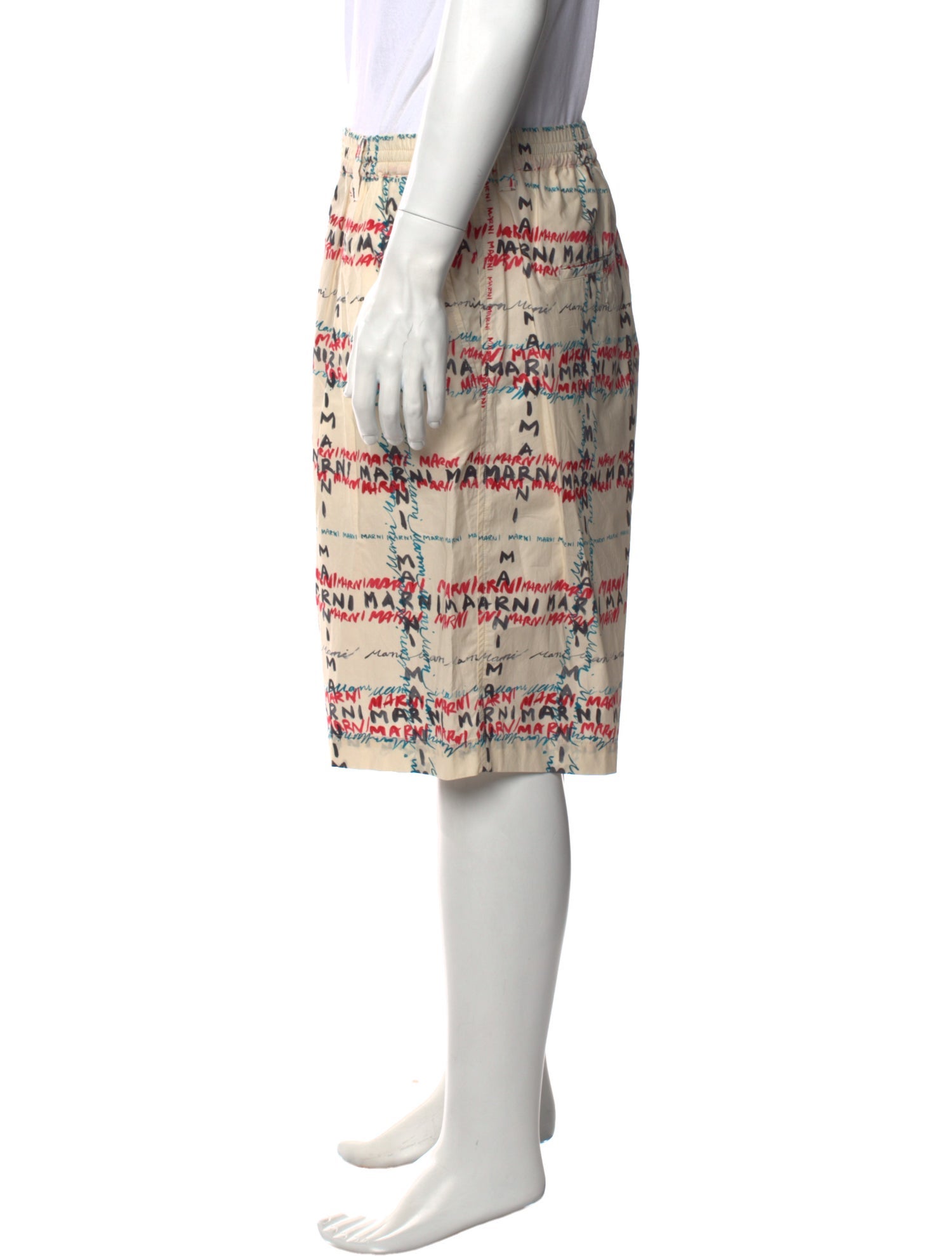 Marni Printed Flat Front Shorts