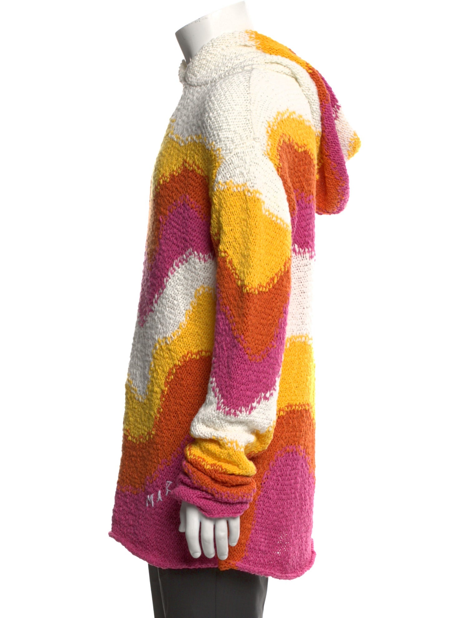 Marni Colorblock Pattern Crew Neck Pullover