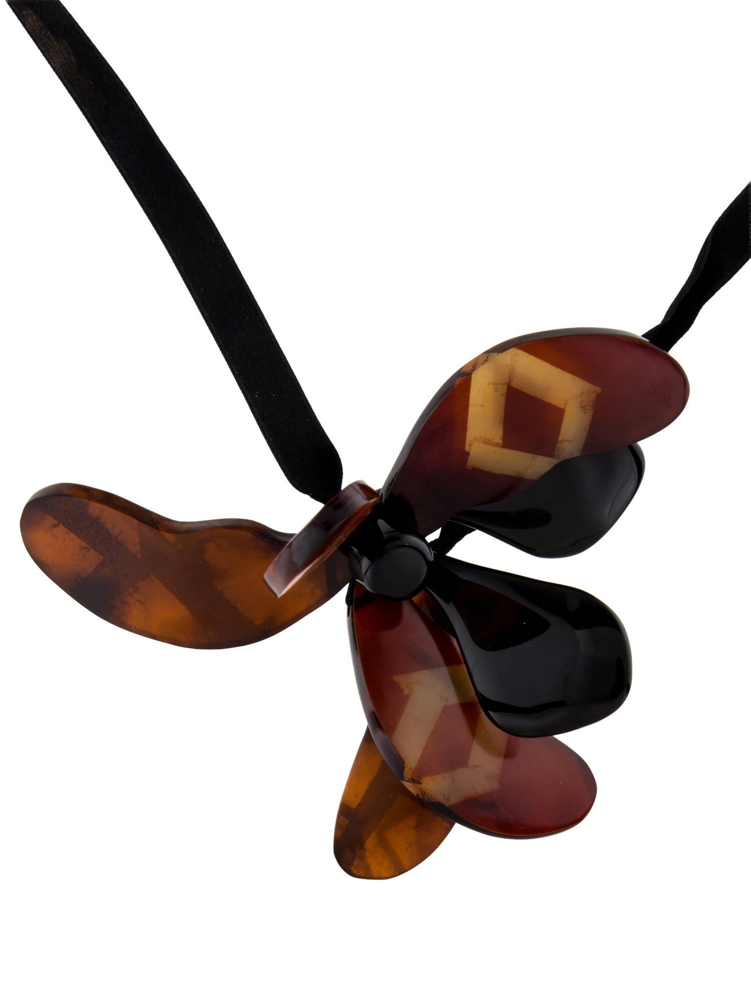 Marni Resin Flower Ribbon Necklace