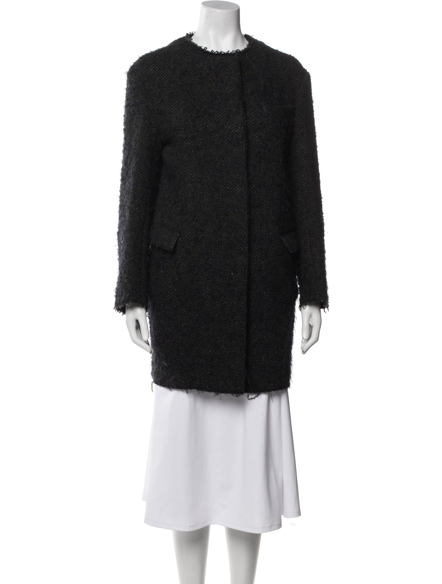 Marni Virgin Wool Faux Fur Coat