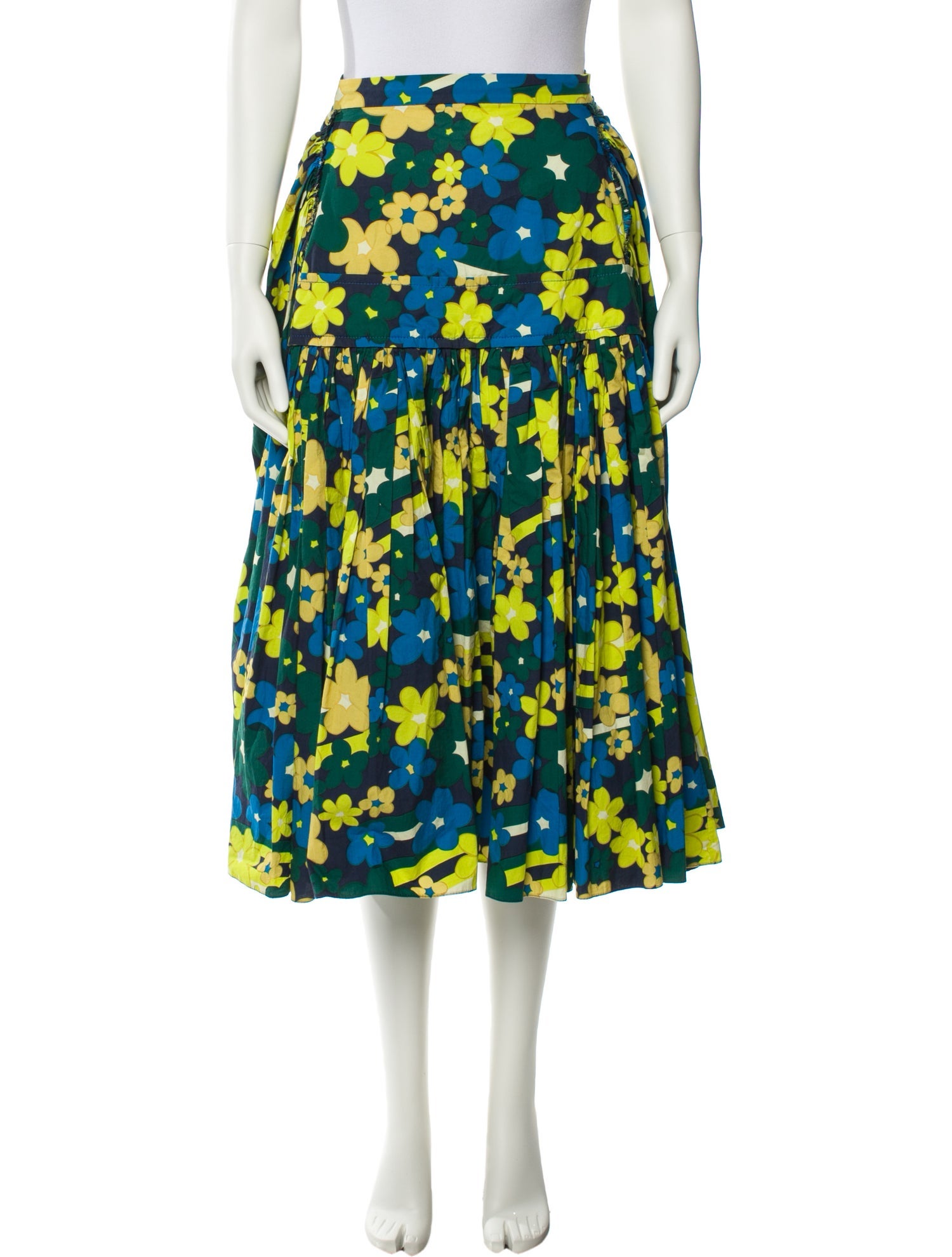 Marni Floral Print Midi Length Skirt